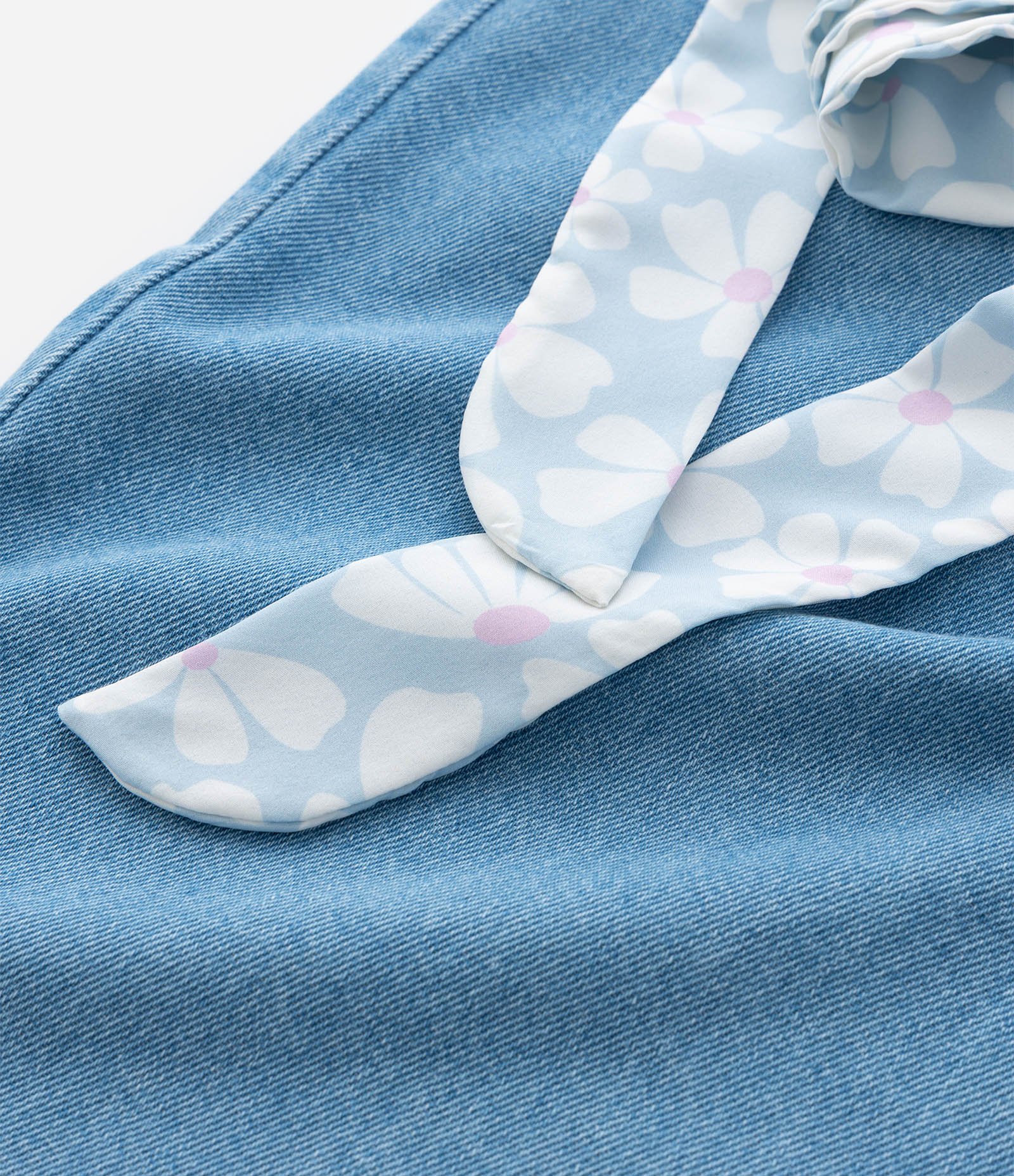 Calça Wide Leg Infantil com Cinto Faixa - Tam  5 a 14 Anos Azul 5