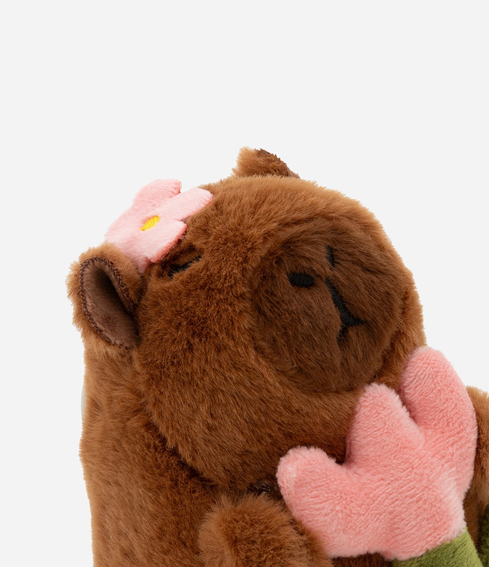 Chaveiro Infantil com Pelúcia de Capivara com Flor - Tam Único Marrom 3