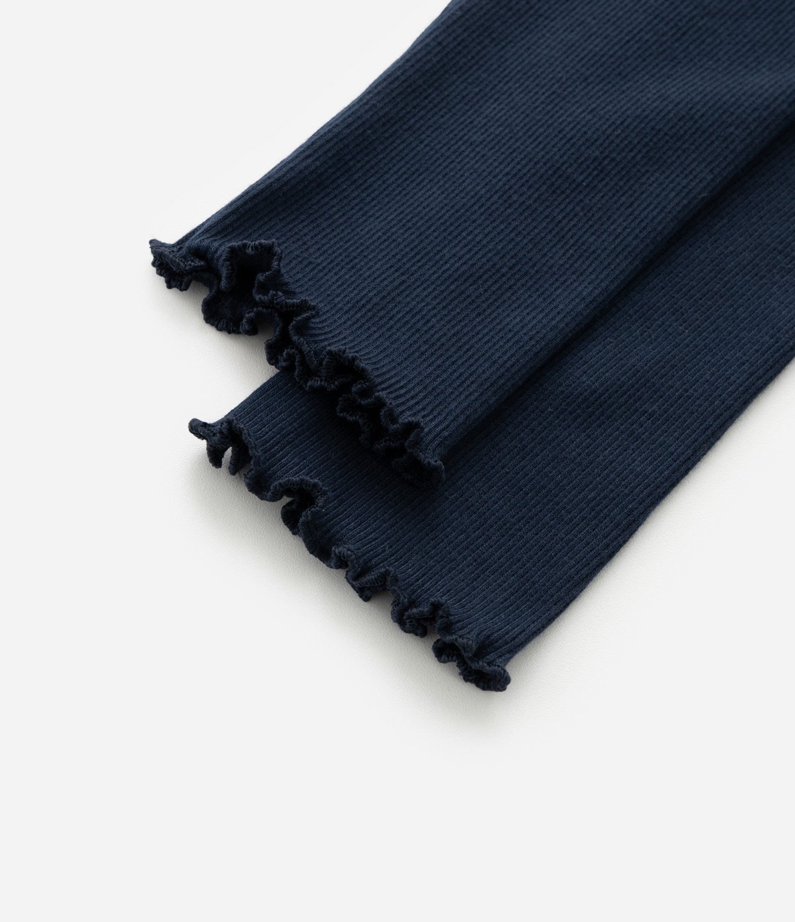 Calça Legging Infantil Canelada com Costura Frufru - Tam 1 a 6 anos Azul escuro 5