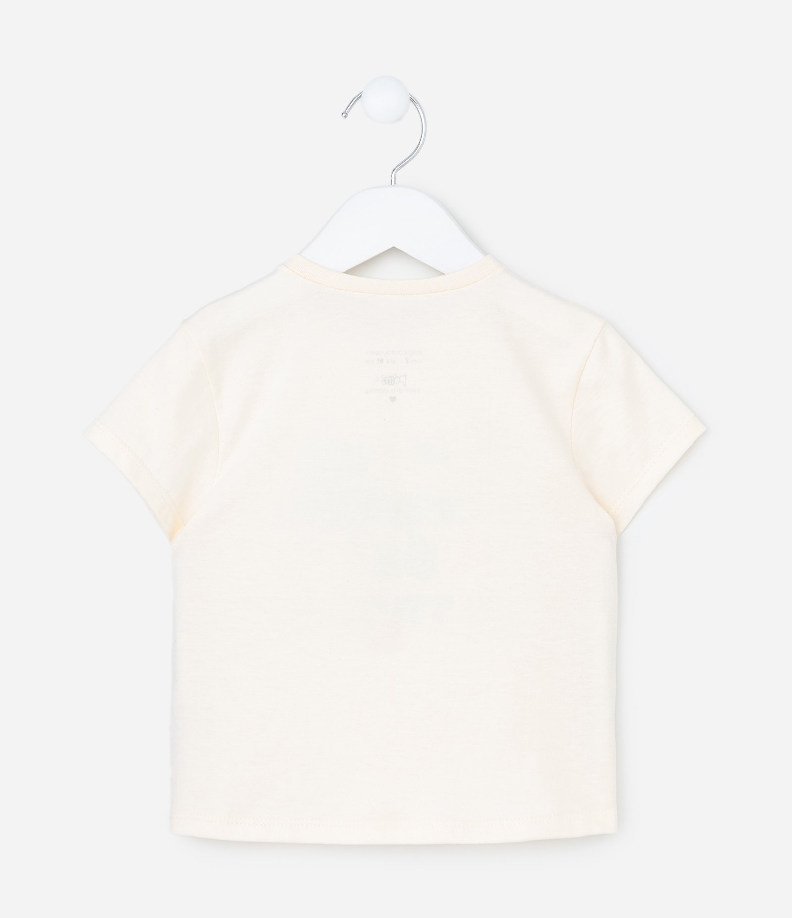 Blusa Infantil com Estampa - Tam 1 a 6 Anos Bege 3