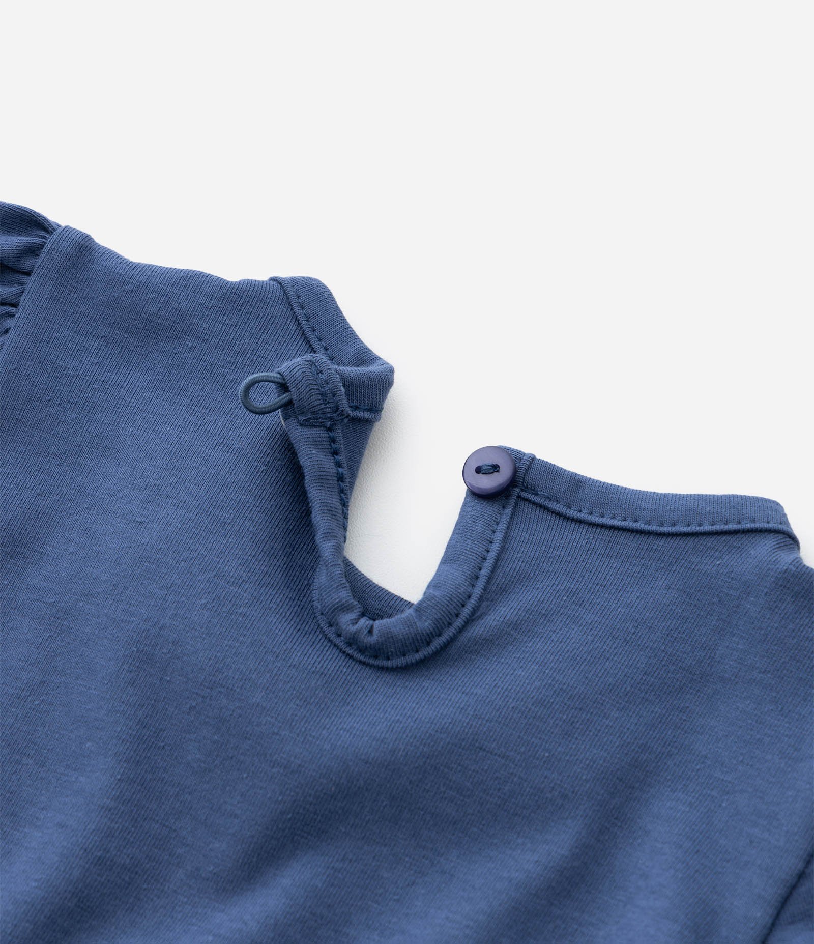 Body Infantil com Babado Broderie na Gola - Tam 0 a 18 meses Azul 5