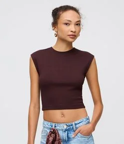 Blusa sem Manga em Ribana com Textura Caneladinha