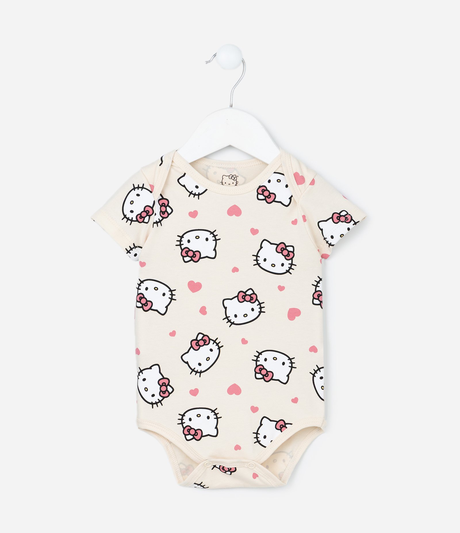 Body Infantil com Estampa da Hello Kitty - Tam RN a 18 meses Bege 2