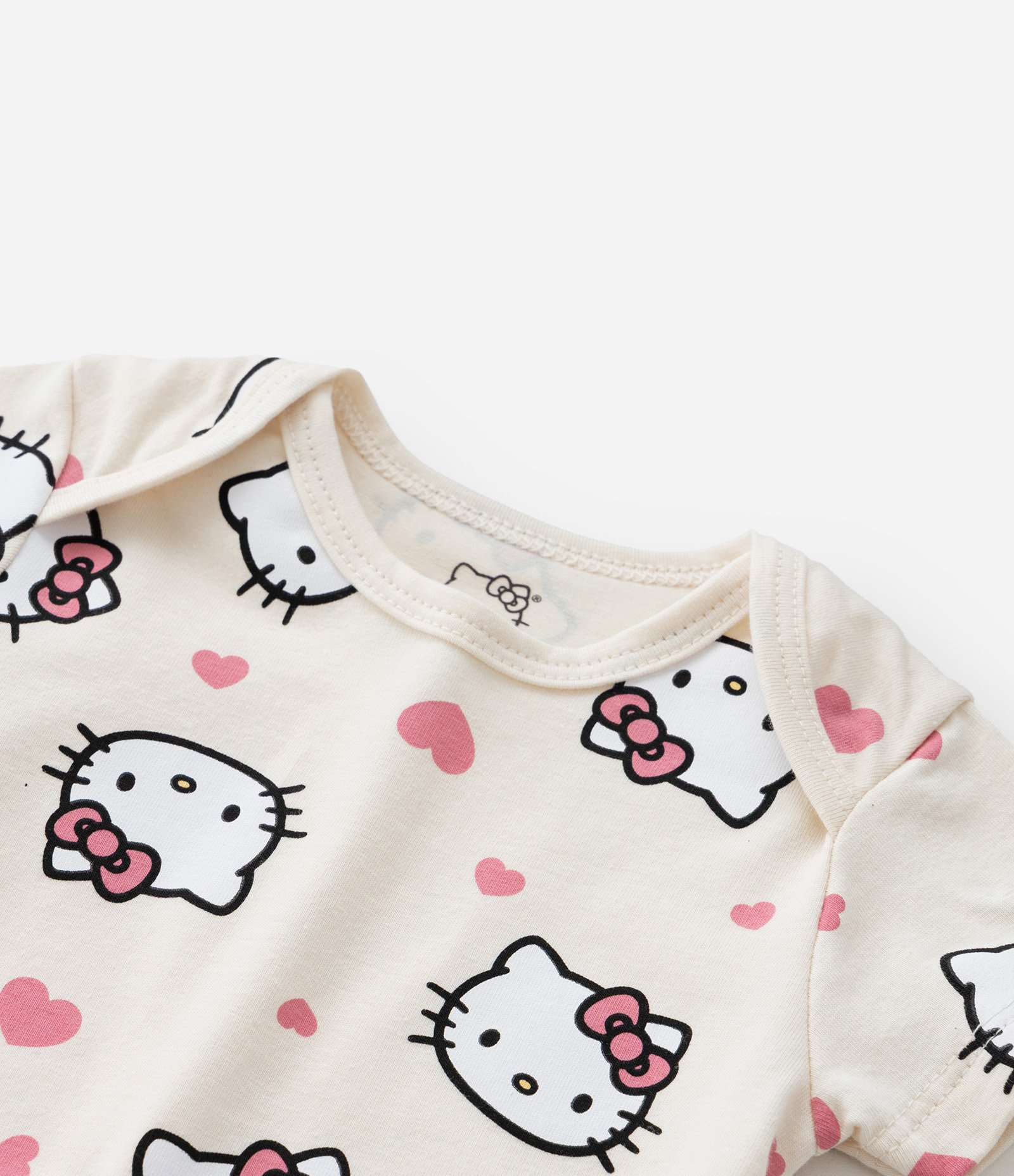 Body Infantil com Estampa da Hello Kitty - Tam RN a 18 meses Bege 6