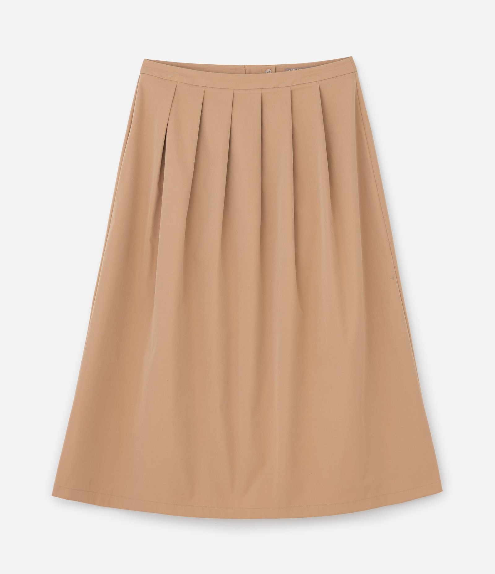 Saia Midi em Alfaiataria com Pregas Curve & Plus Size Marrom 4