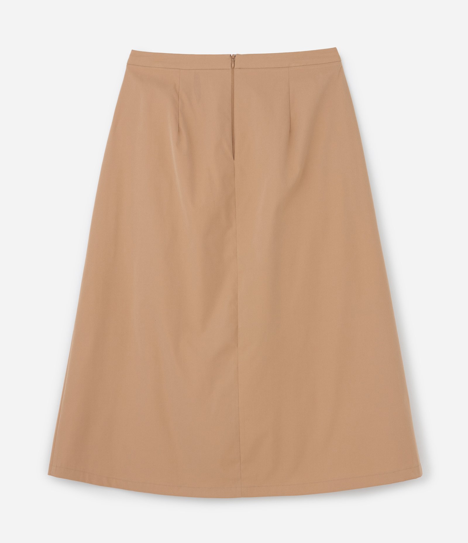 Saia Midi em Alfaiataria com Pregas Curve & Plus Size Marrom 5