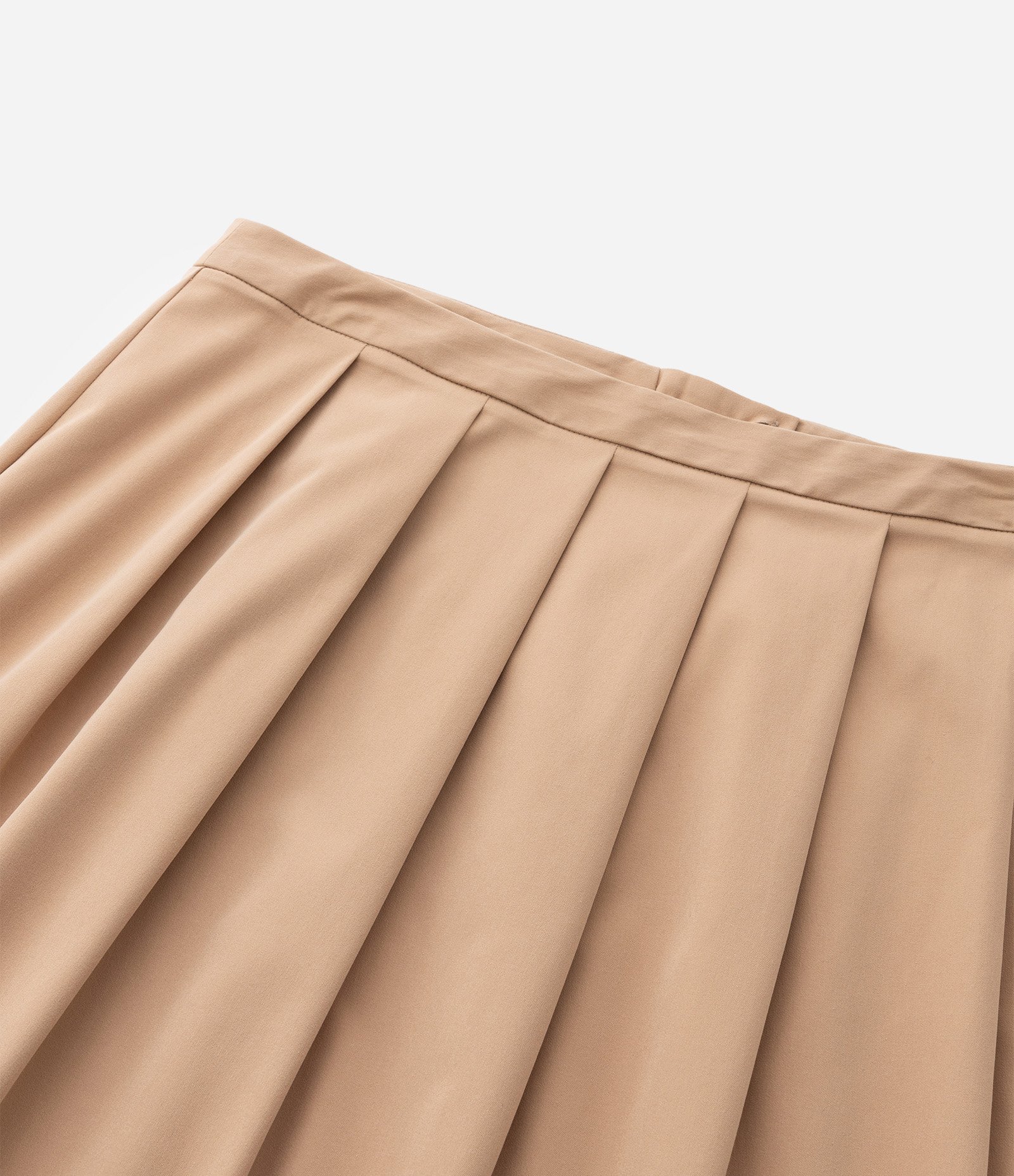 Saia Midi em Alfaiataria com Pregas Curve & Plus Size Marrom 7