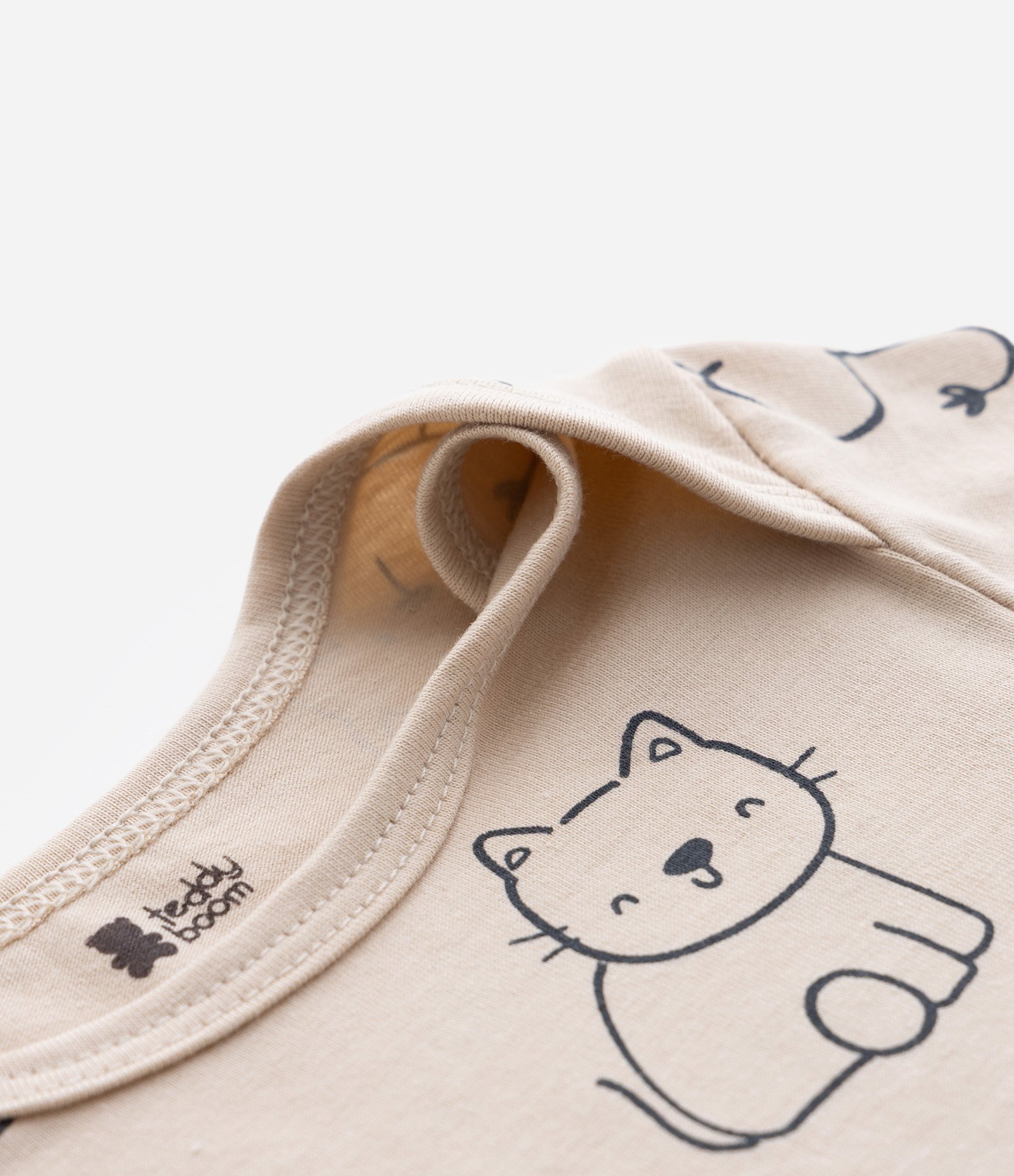 Body Infantil em Algodão com Estampa Bichinhos - Tam RN a 18 meses Bege 5