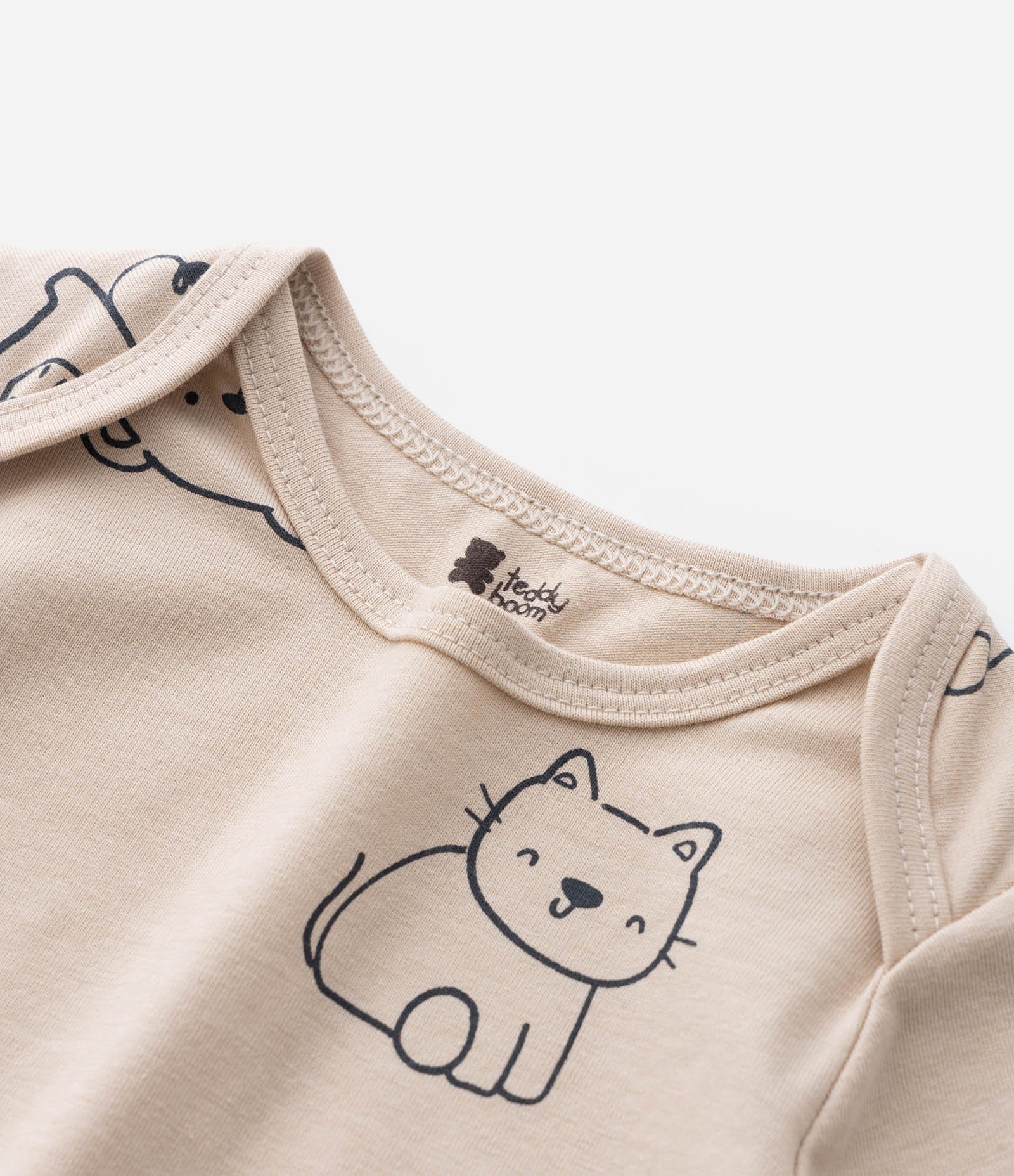 Body Infantil em Algodão com Estampa Bichinhos - Tam RN a 18 meses Bege 6