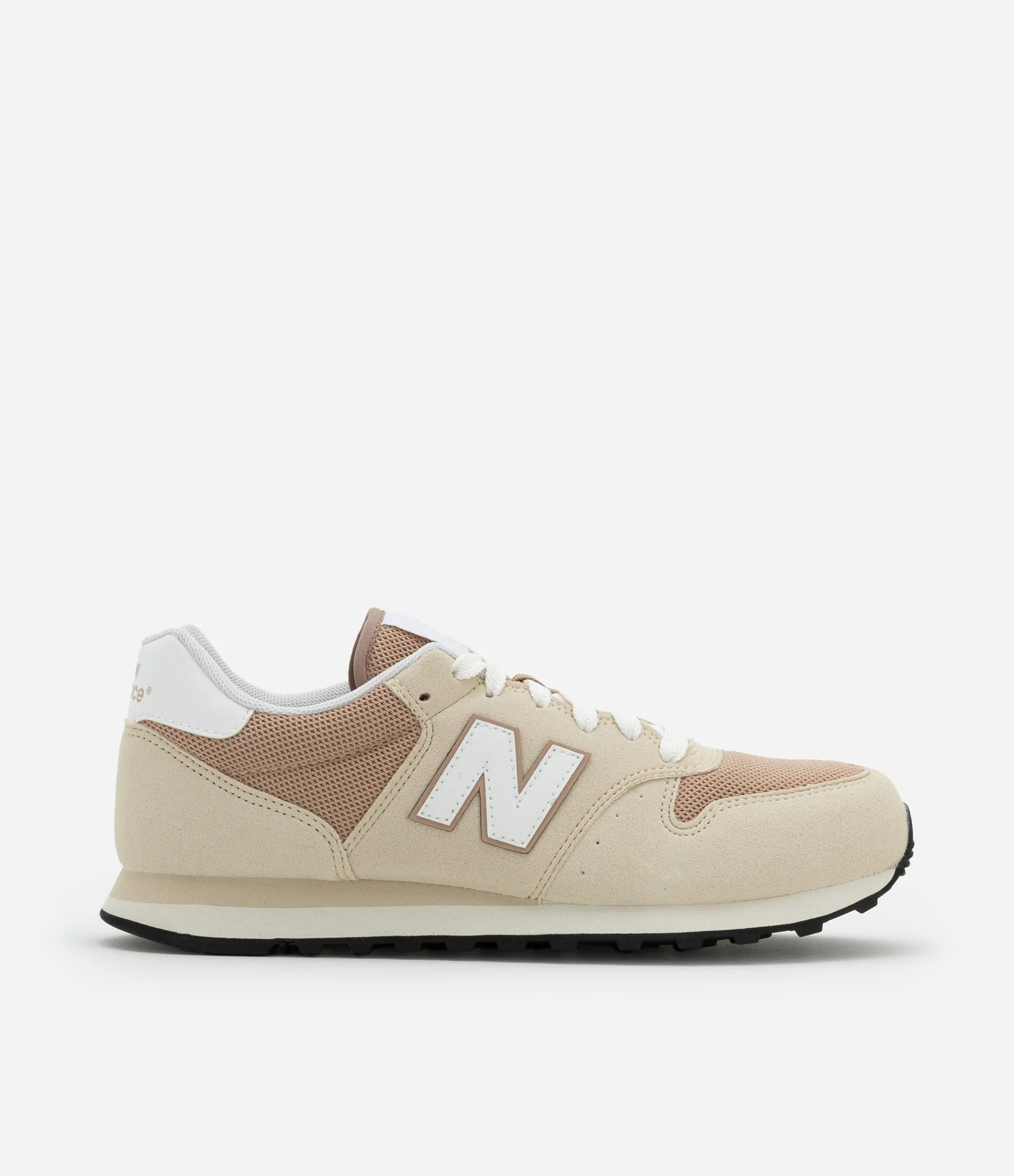 Tênis New Balance 500V2 com Recortes Bege/Rosa 1