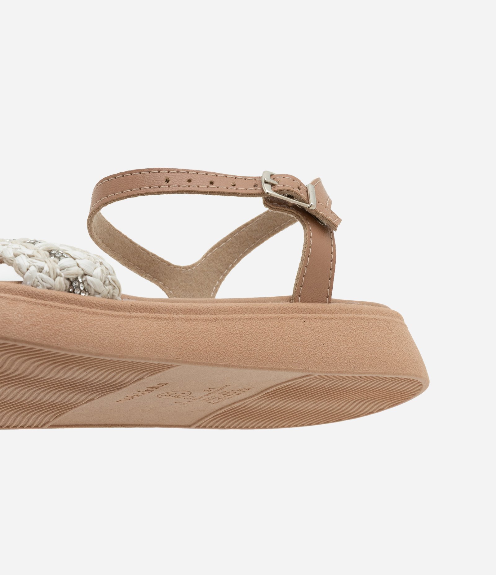 Sandália Platform Infantil com Detalhe Trançado em Brilhinhos Molekinha - Tam 26 a 35 Marrom 3