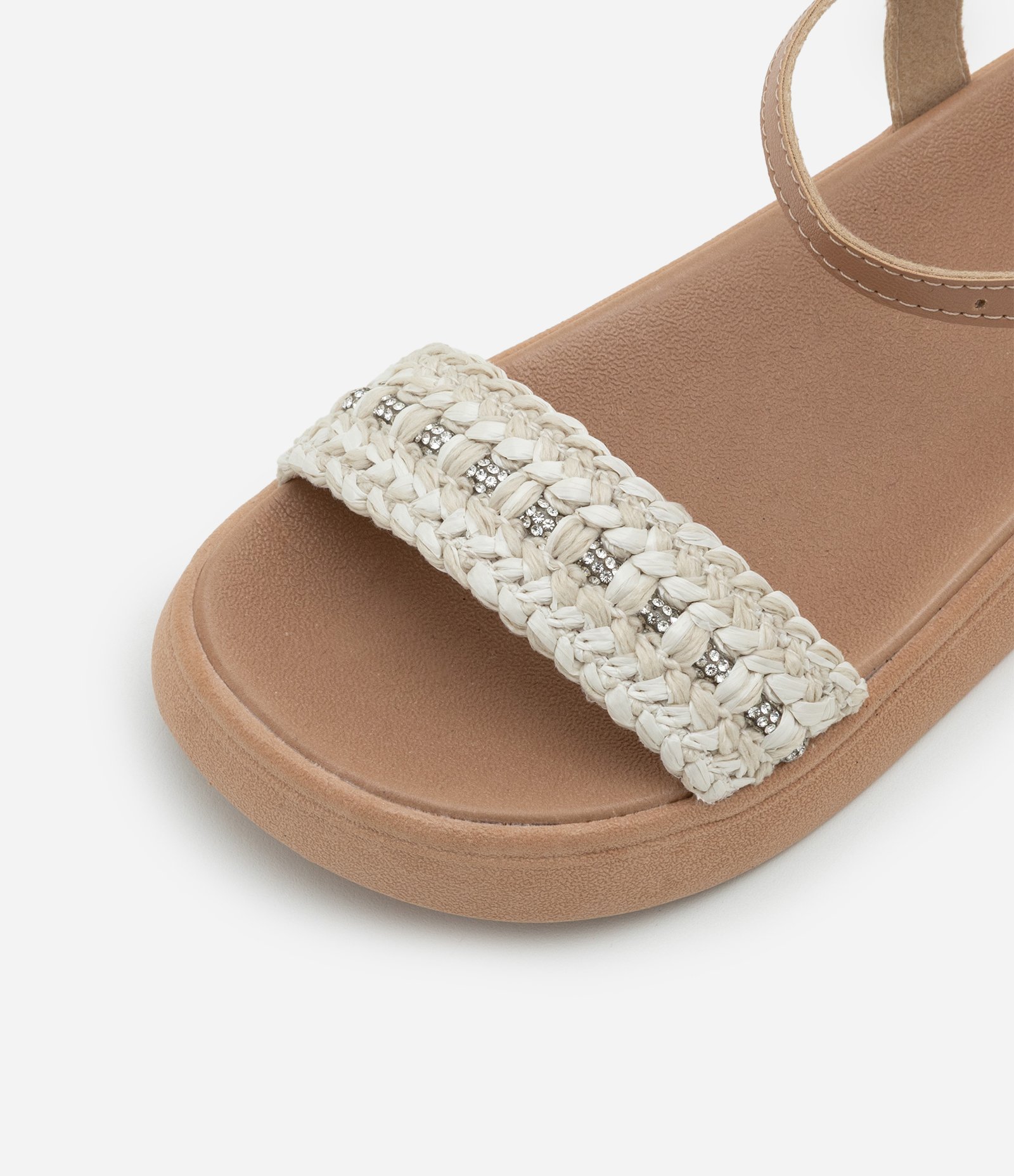 Sandália Platform Infantil com Detalhe Trançado em Brilhinhos Molekinha - Tam 26 a 35 Marrom 4