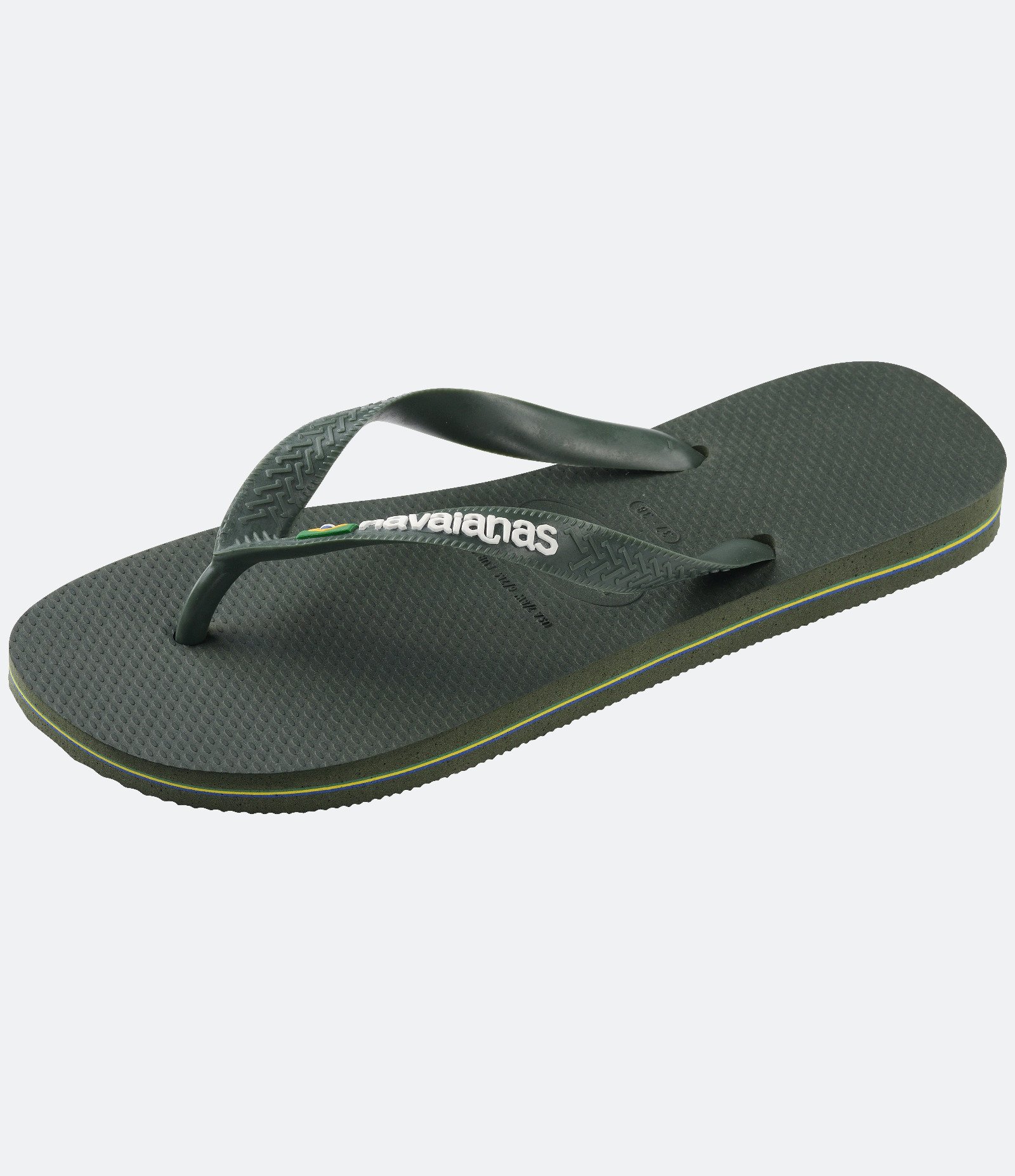 Chinelo Havaianas Tradicional com Bandeira do Brasil Verde escuro 6
