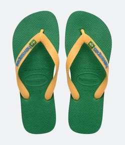 Chinelo Havaianas Tradicional com Bandeira do Brasil
