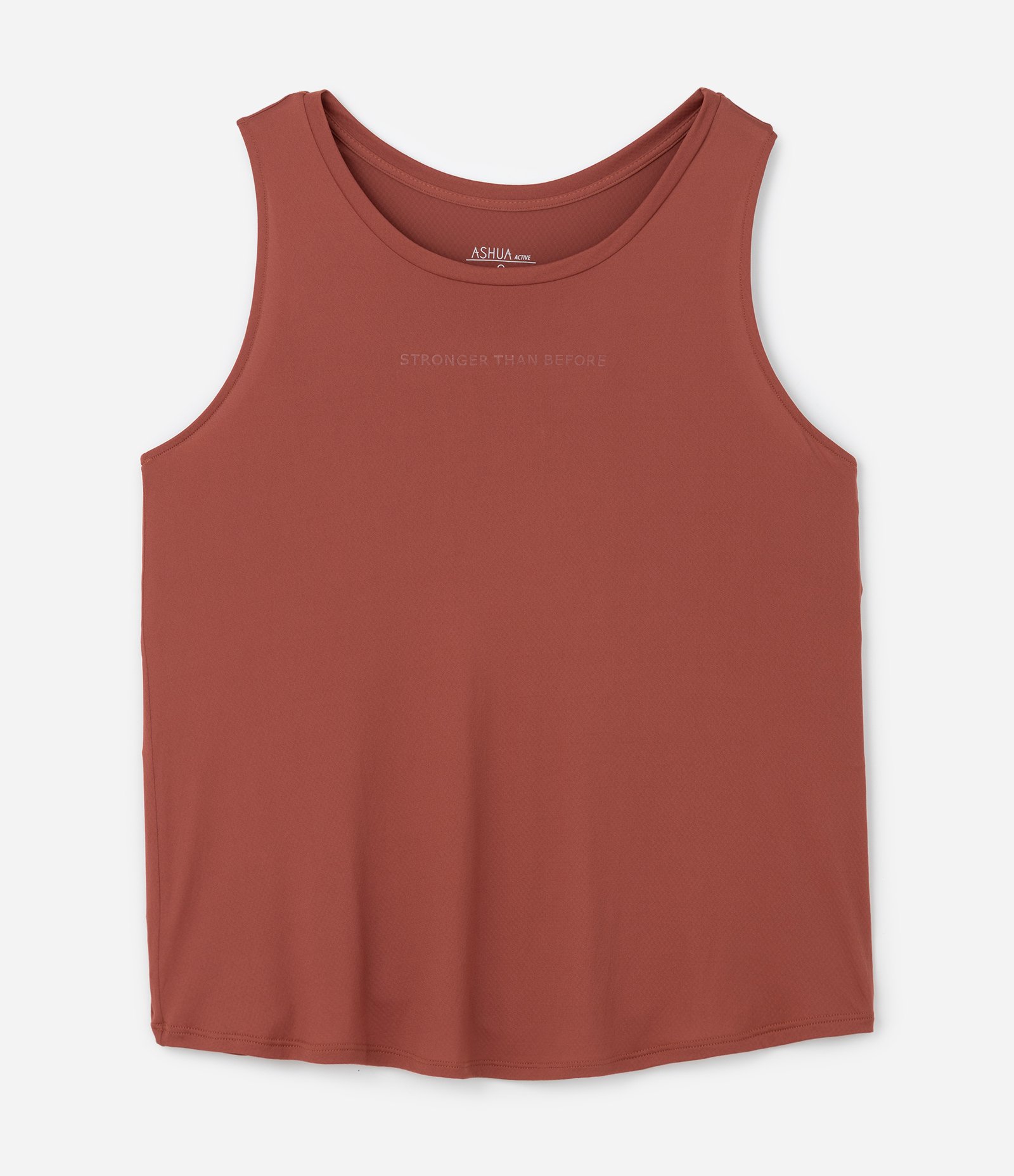 Regata Ampla Esportiva em Microfibra Texturizada Curve & Plus Size Marrom 5