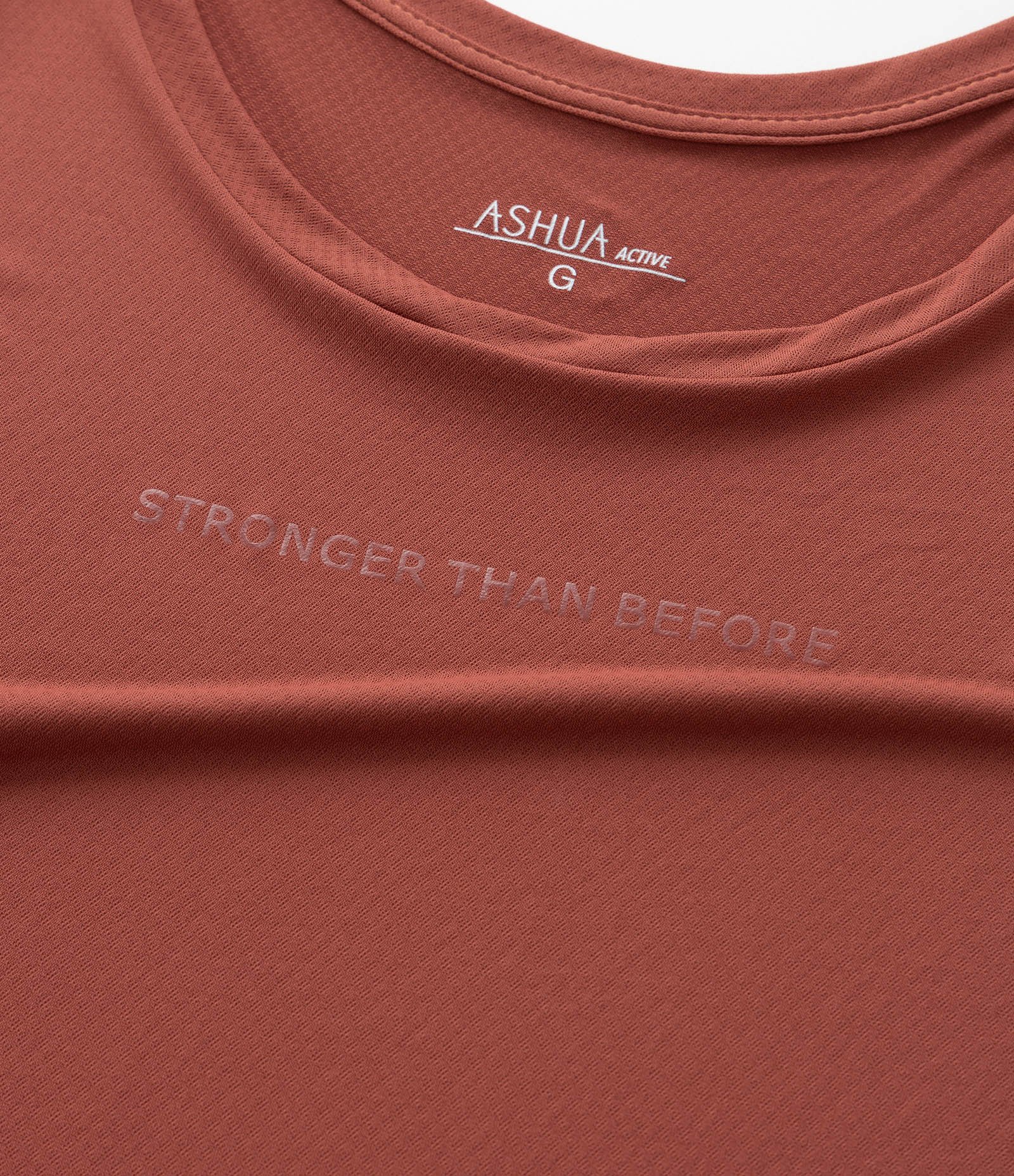 Regata Ampla Esportiva em Microfibra Texturizada Curve & Plus Size Marrom 8