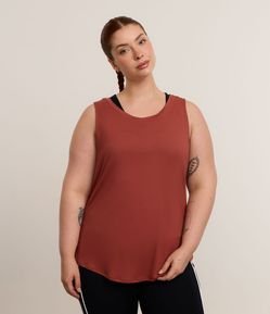 Regata Ampla Esportiva em Microfibra Texturizada Curve & Plus Size