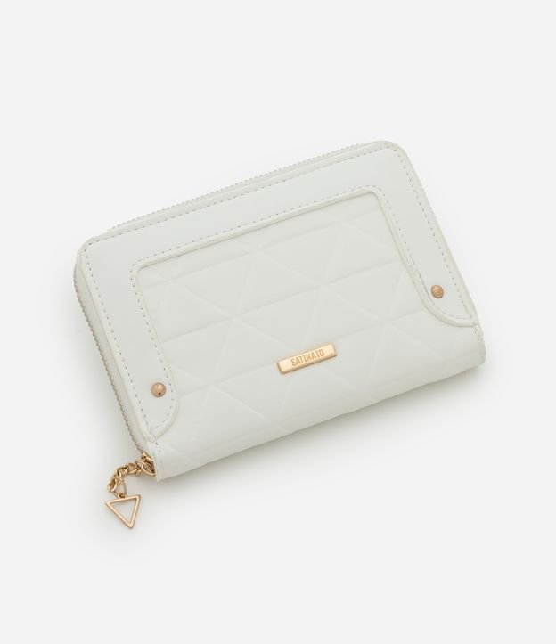 Carteira Grande com Efeito Triangular