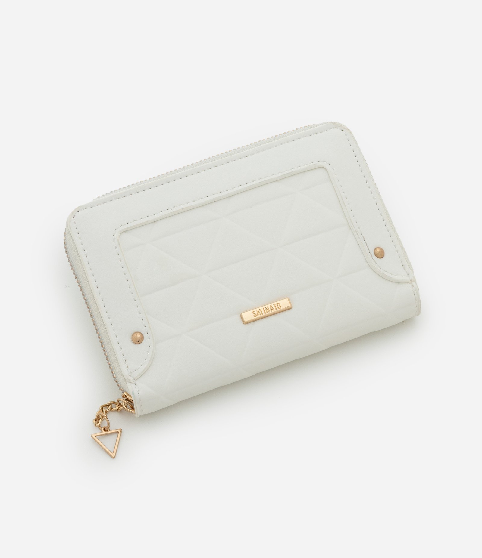 Carteira Grande com Efeito Triangular Off White 1