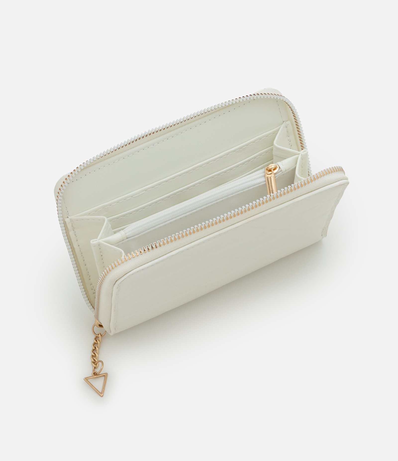 Carteira Grande com Efeito Triangular Off White 5