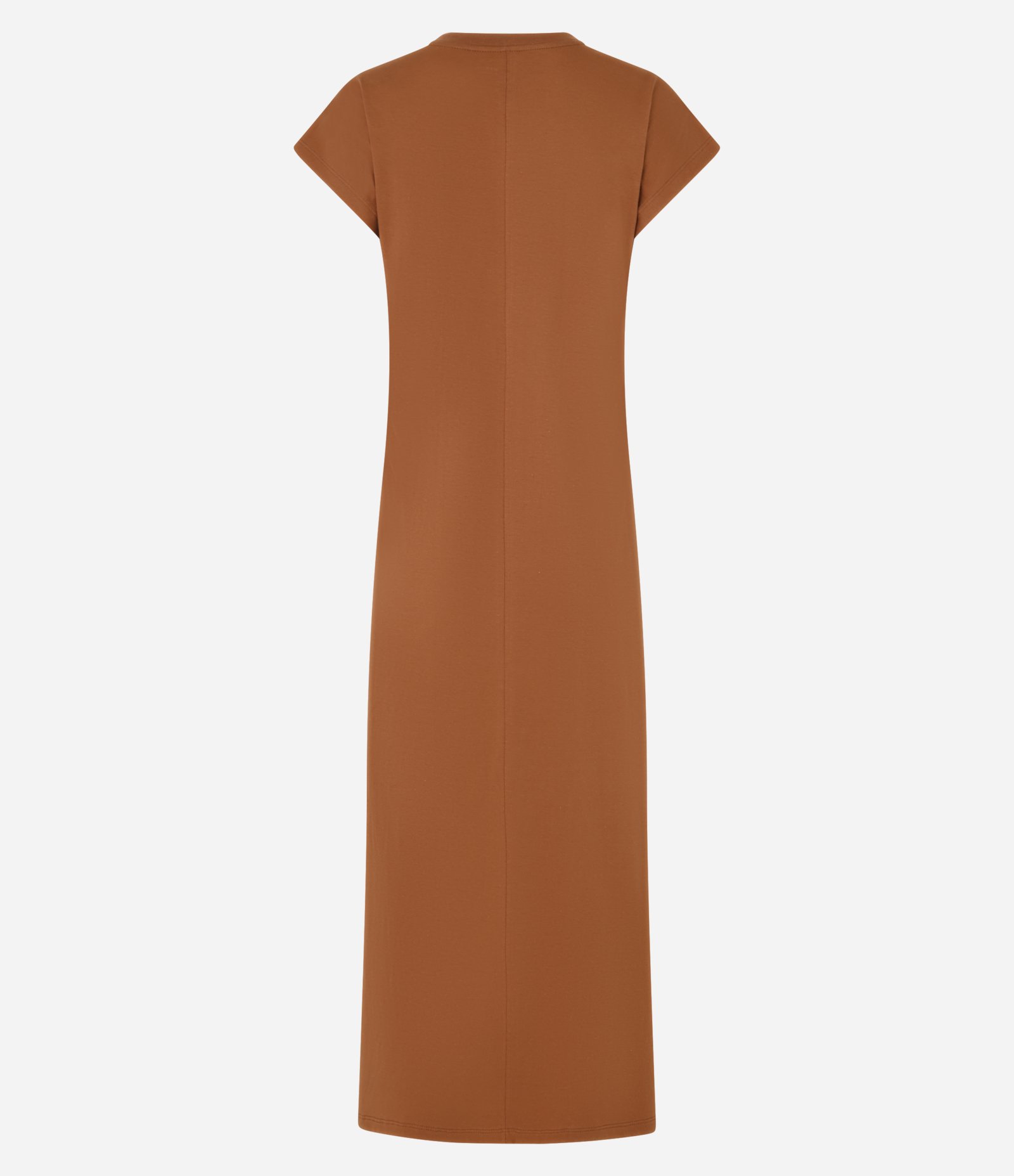 Vestido Reto Long Midi com Decote em v Laranja 5