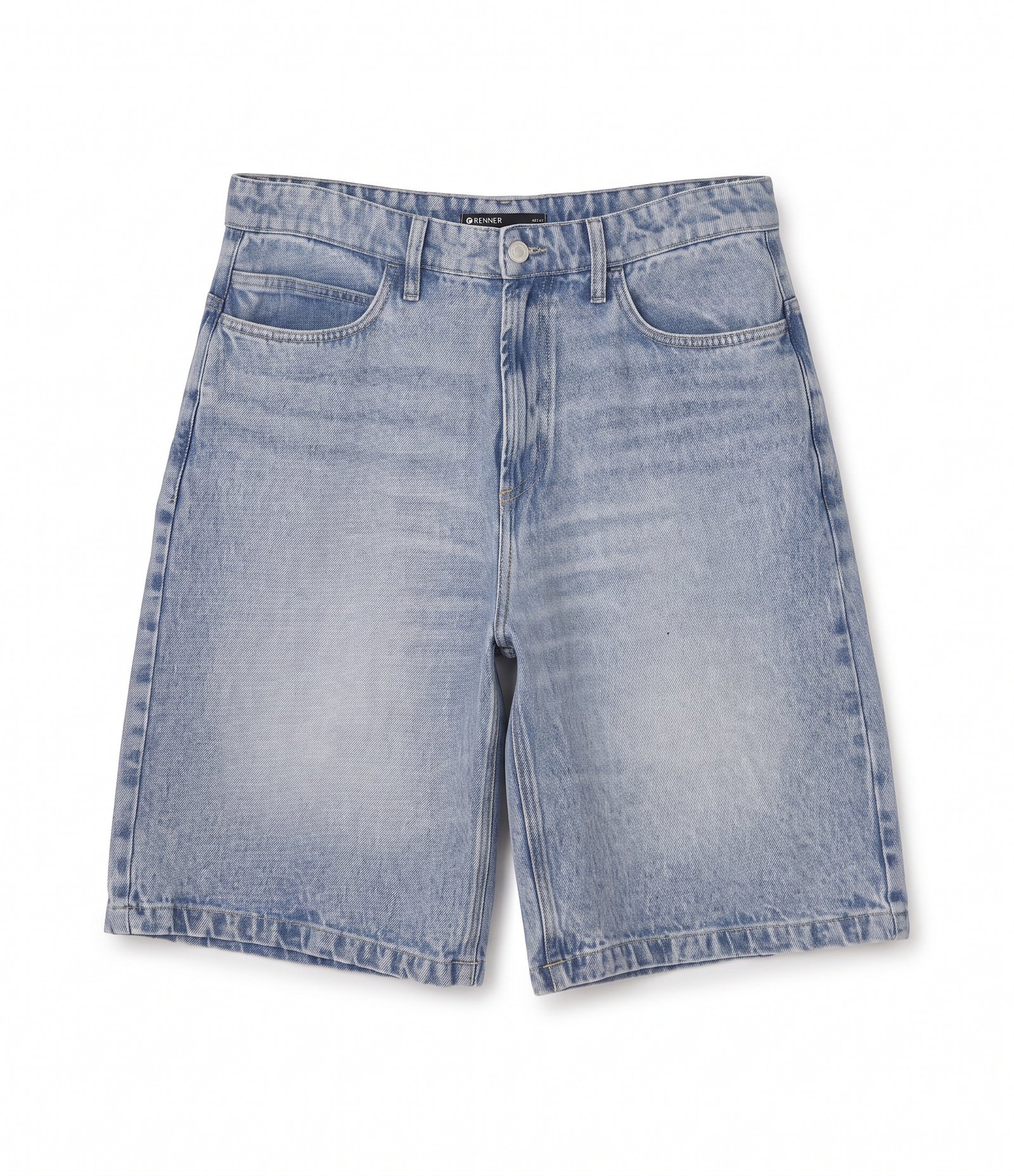 Bermuda Baggy Vintage em Jeans Azul 1