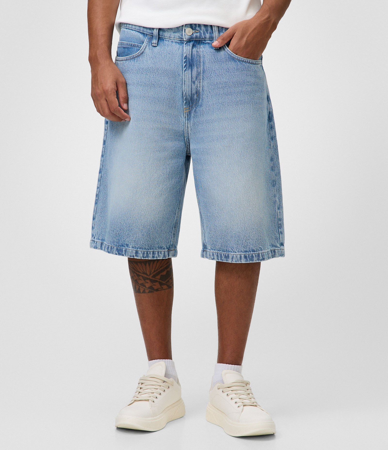 Bermuda Baggy Vintage em Jeans Azul 5