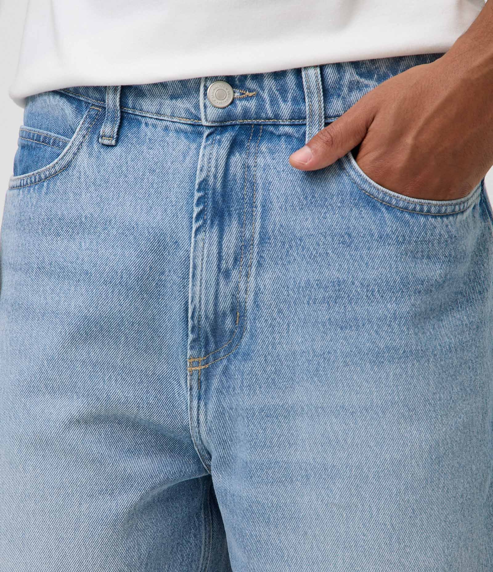 Bermuda Baggy Vintage em Jeans Azul 8