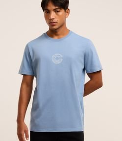 Camiseta Comfort em Algodão com Estampa Mini Silk Minimalista