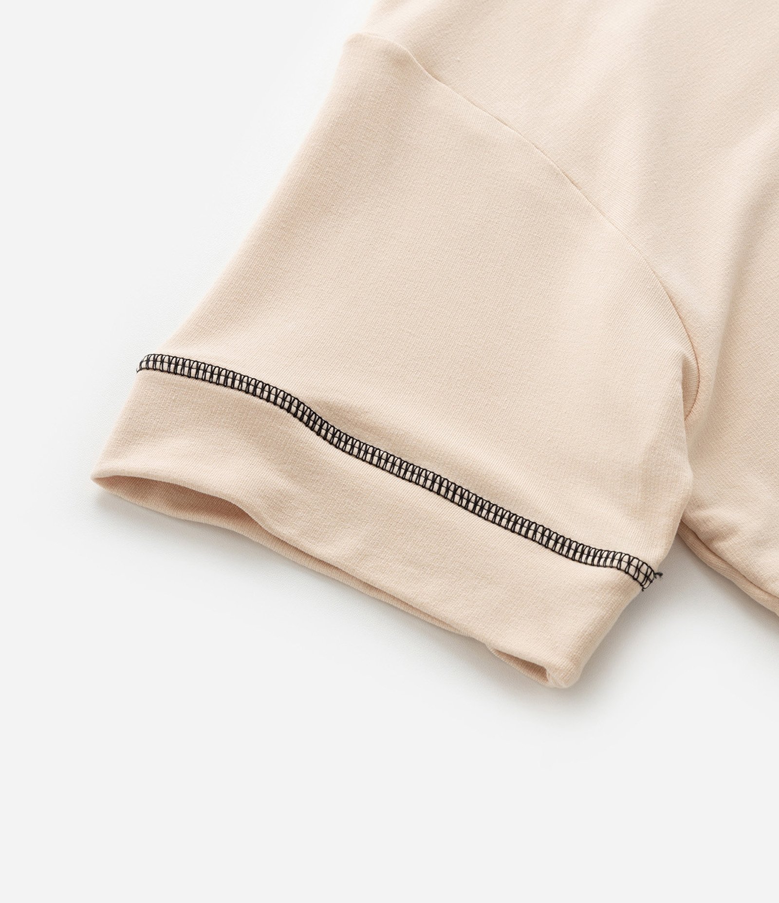 Camiseta Overcropped Esportiva com Estampa Dopamined Curve & Plus Size Bege 8