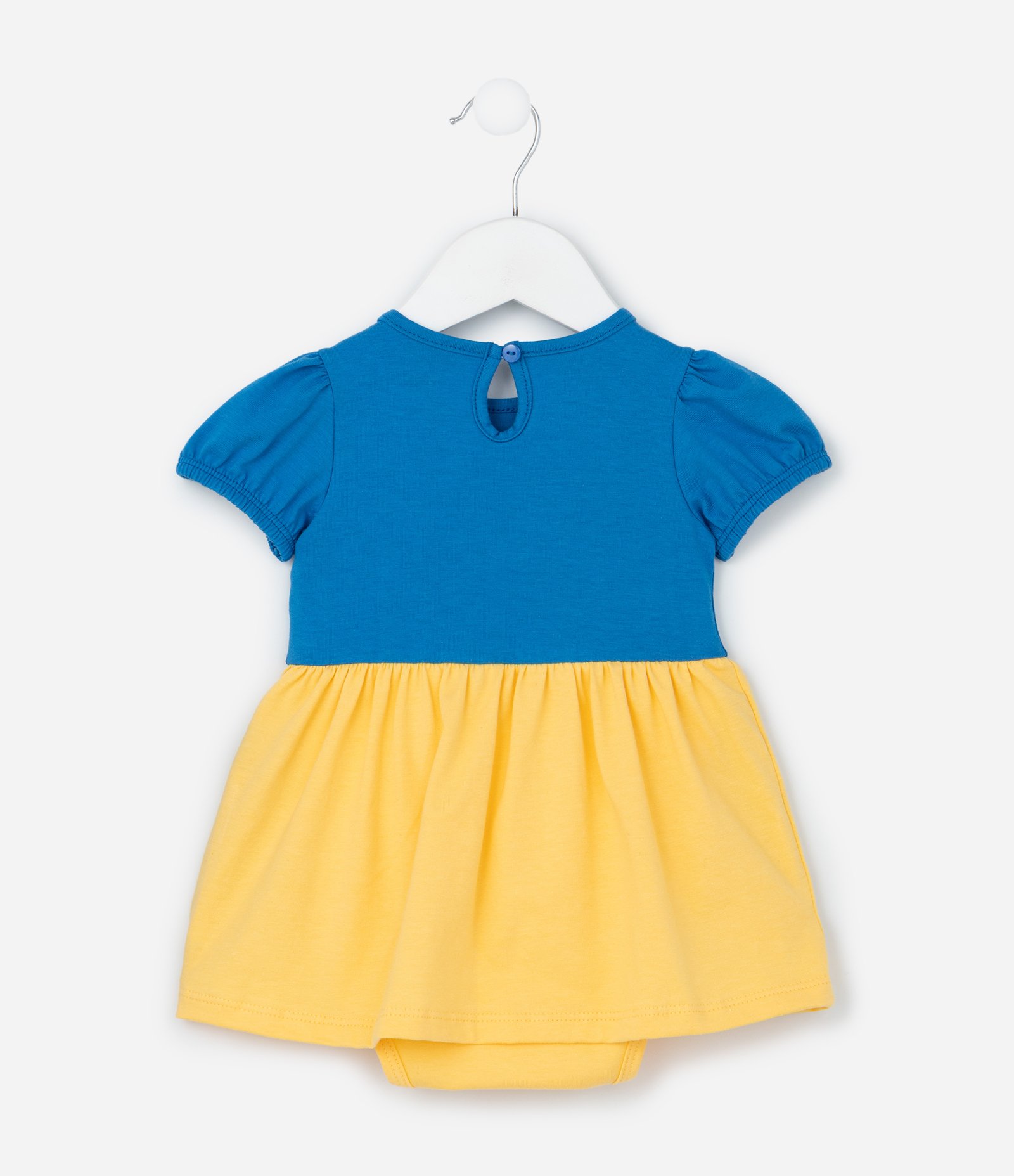 Vestido Body Infantil com Estampa Branca de Neve - Tam 0 a 18 meses Azul 3