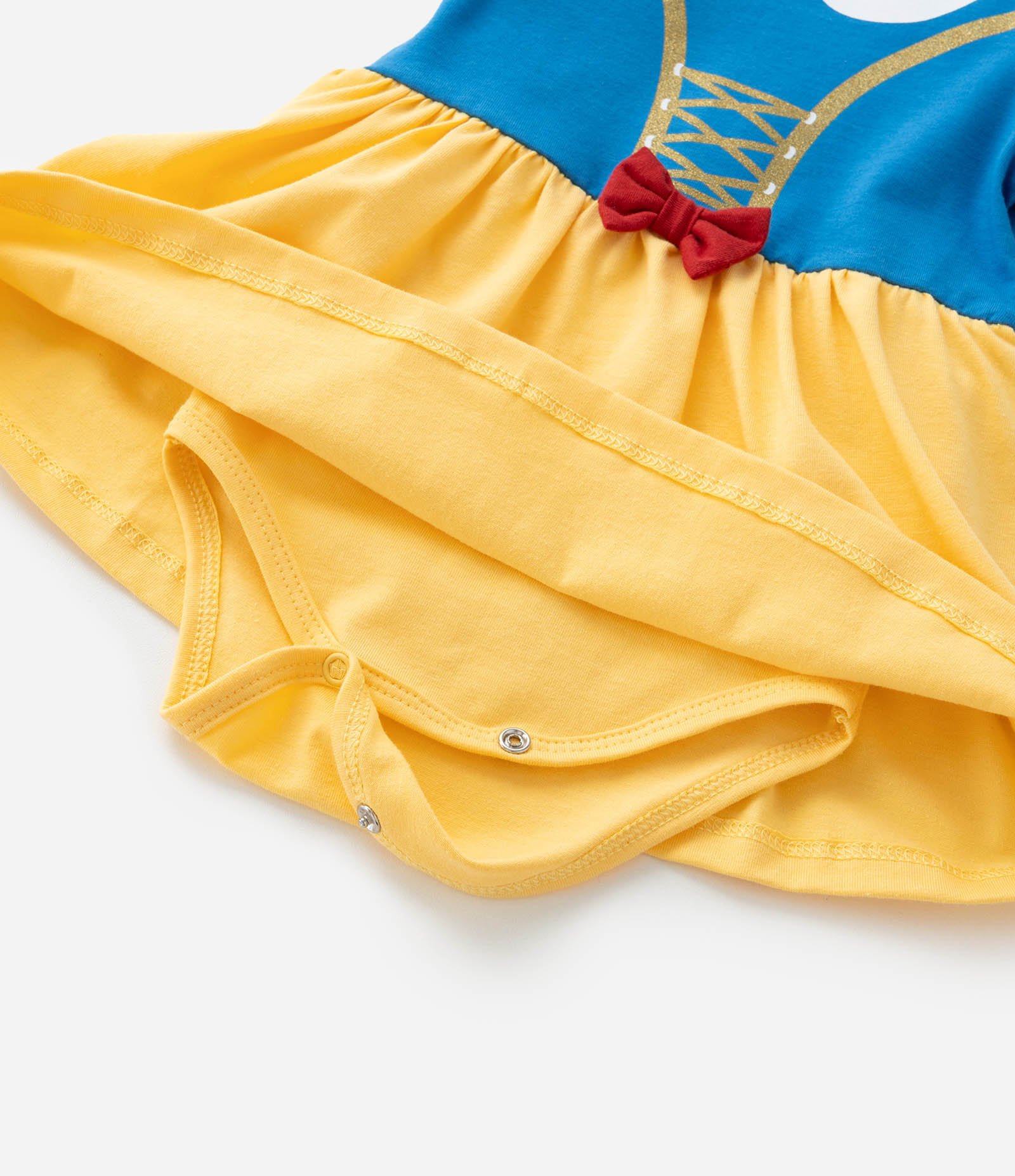 Vestido Body Infantil com Estampa Branca de Neve - Tam 0 a 18 meses Azul 6