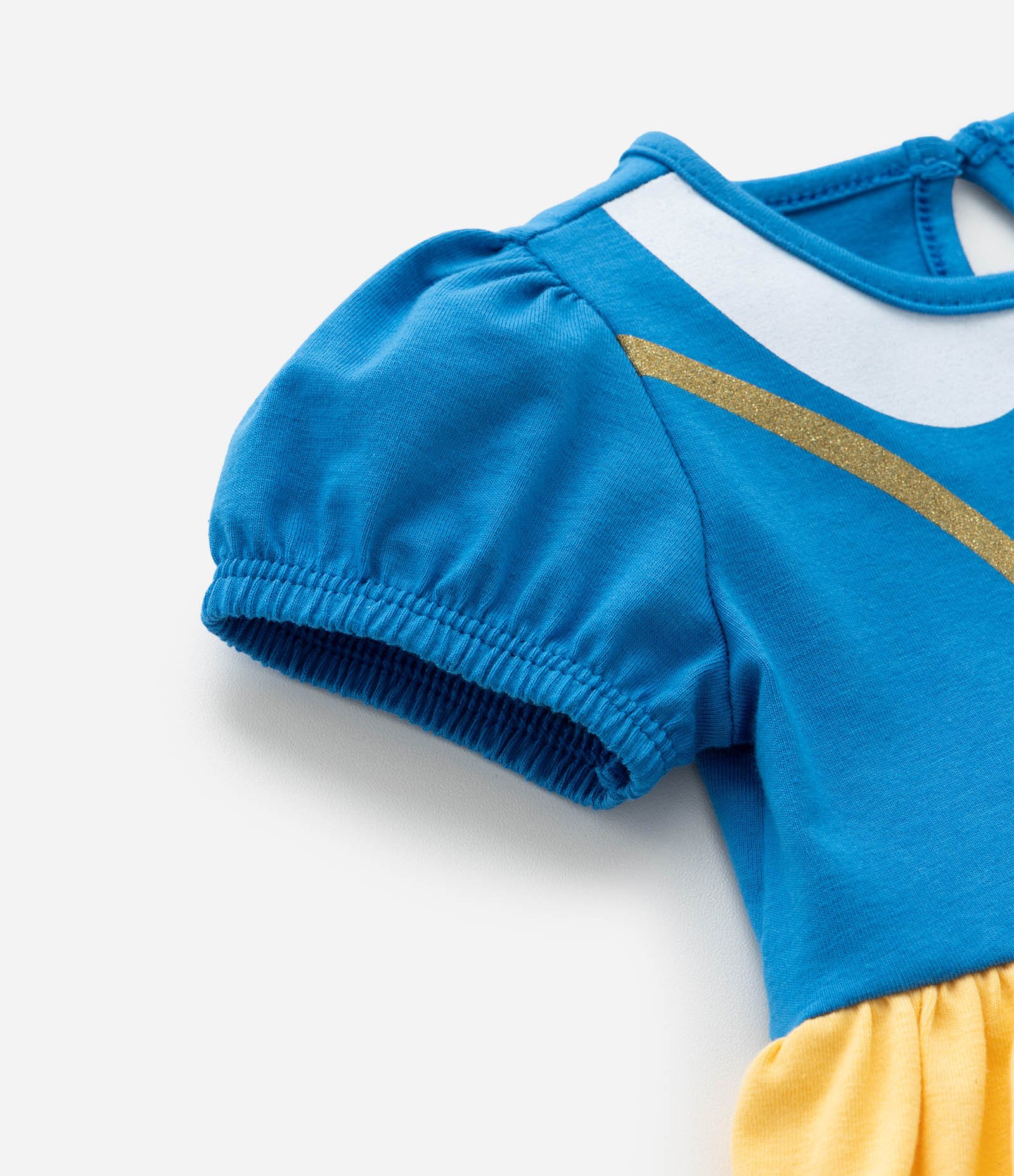 Vestido Body Infantil com Estampa Branca de Neve - Tam 0 a 18 meses Azul 8