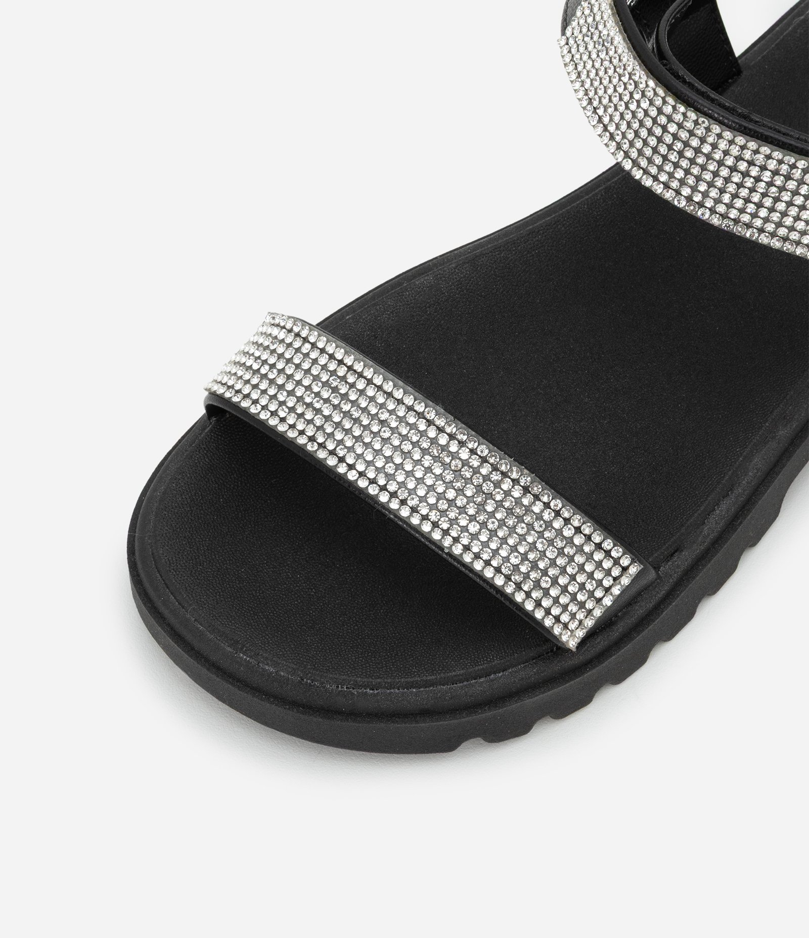 Sandália Infantil com Strass Aplicado - Tam 26 ao 35 Preto 3