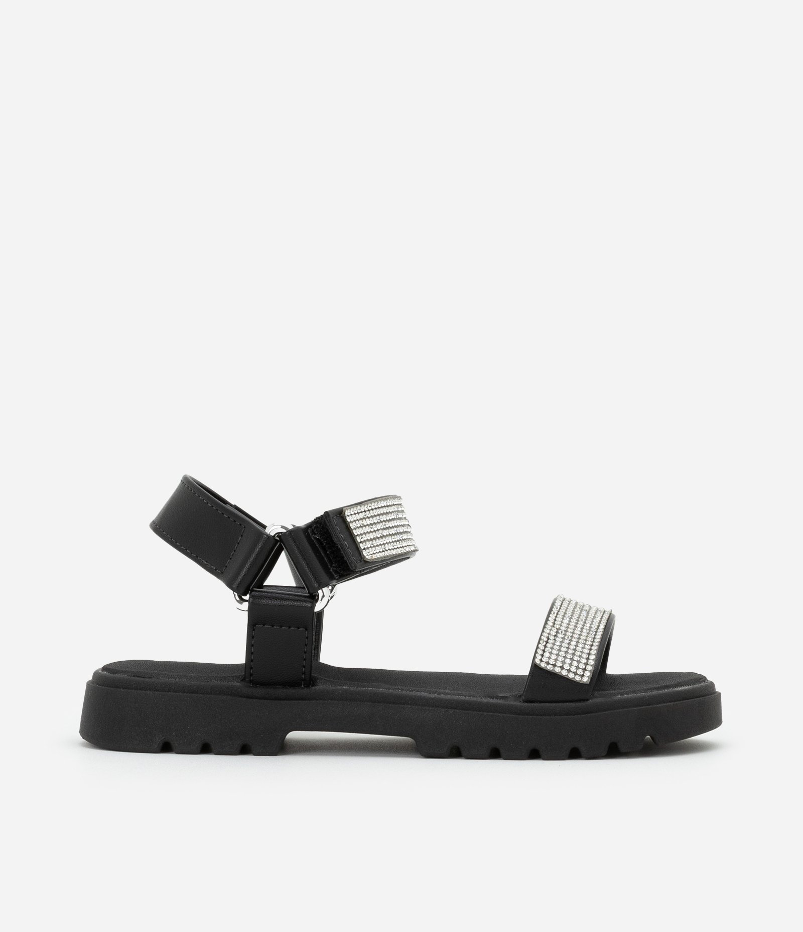 Sandália Infantil com Strass Aplicado - Tam 26 ao 35 Preto 5