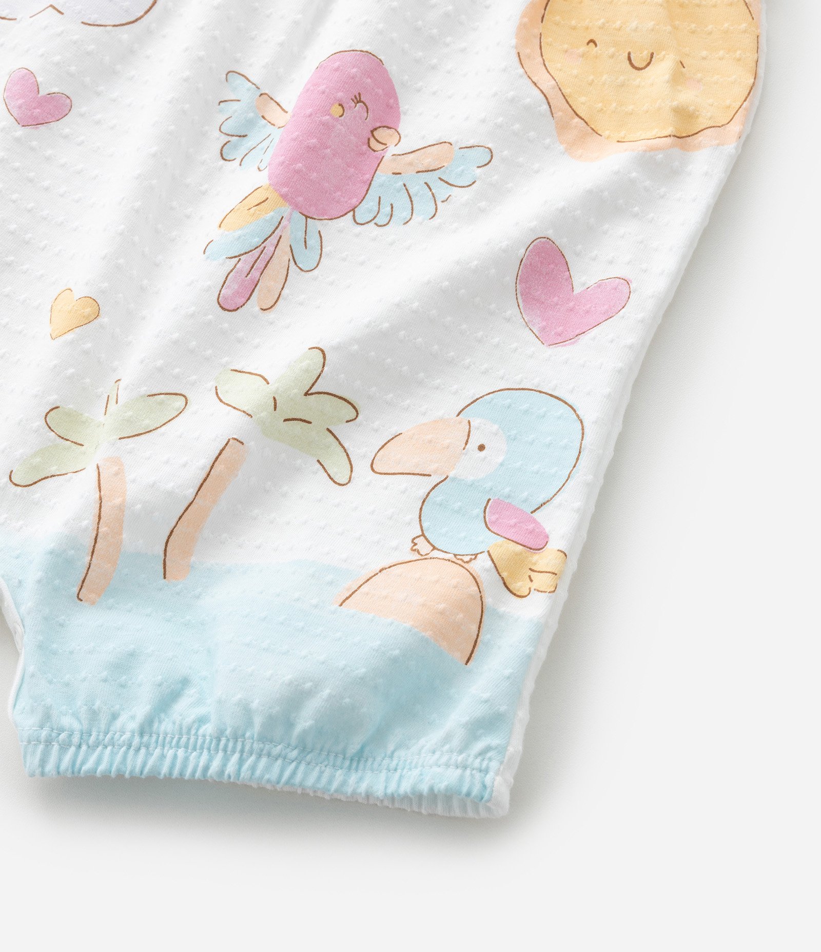 Macaquinho Infantil com Estampa de Paisagem - Tam 0 a 18 Meses Branco 4