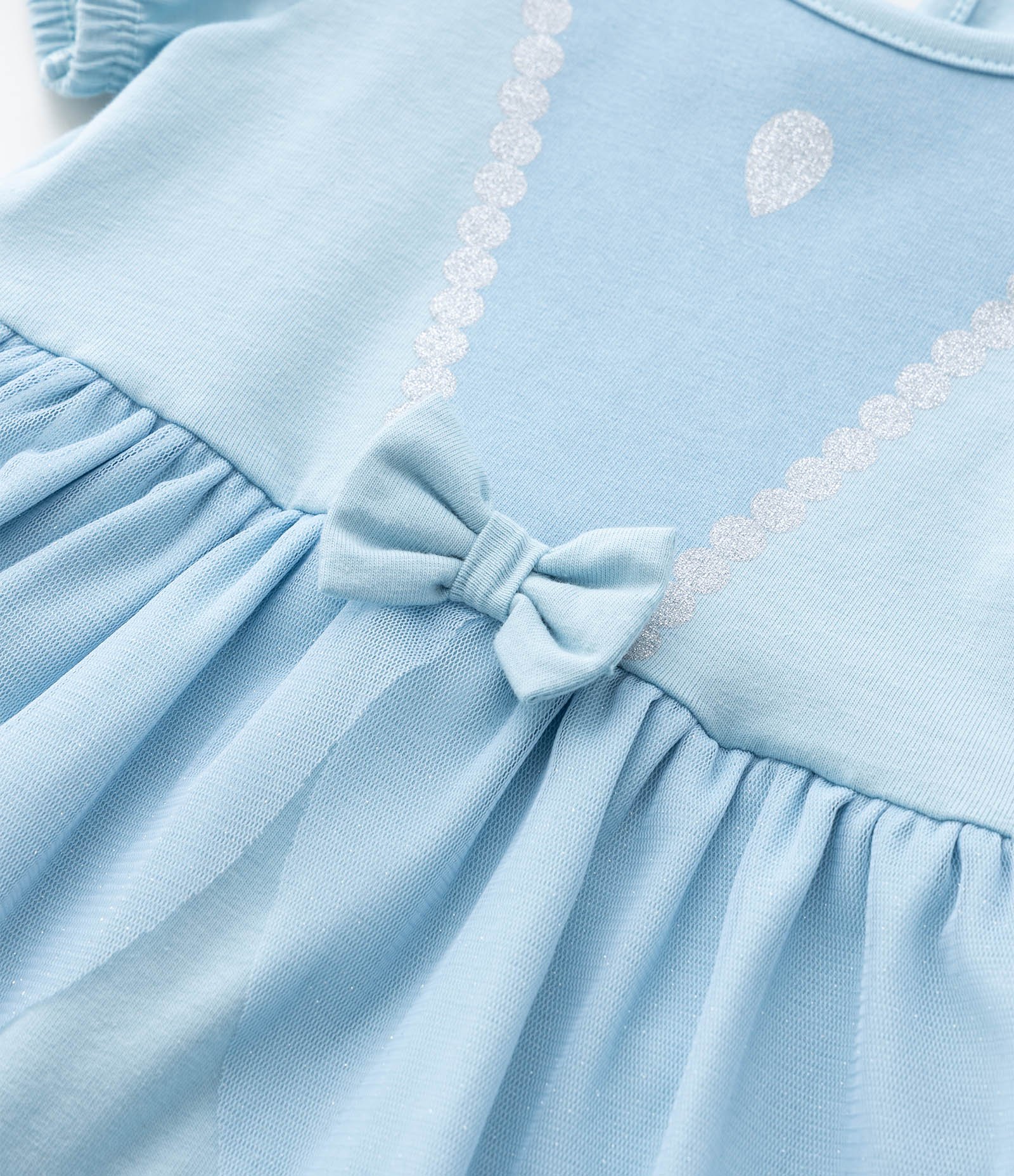 Vestido Body Infantil com Estampa Cinderela - Tam 0 a 18 meses Azul 10