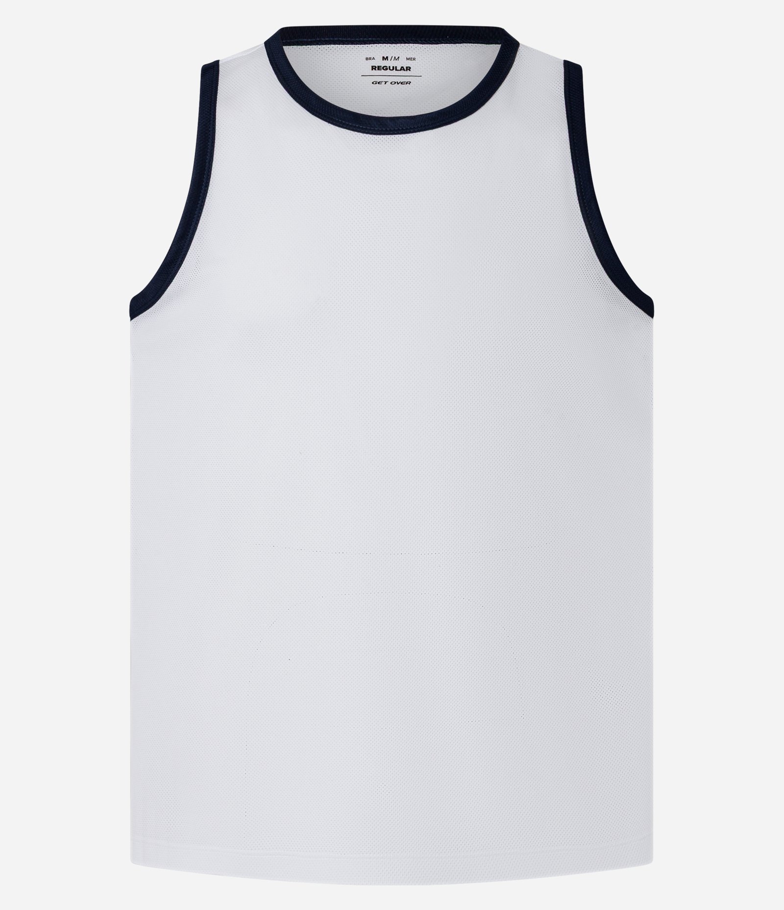 Regata Esportiva Regular com Tecnologia Dry e Viés Contrastante Branco 4