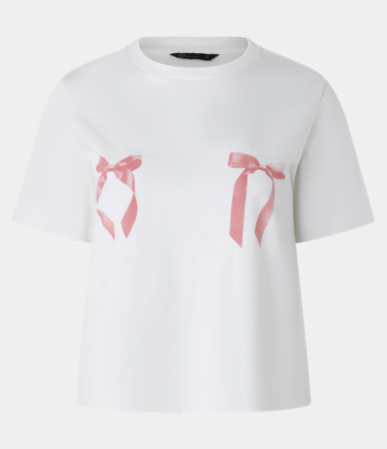 Camiseta Regular em Algodão com Lacinhos Branco 5