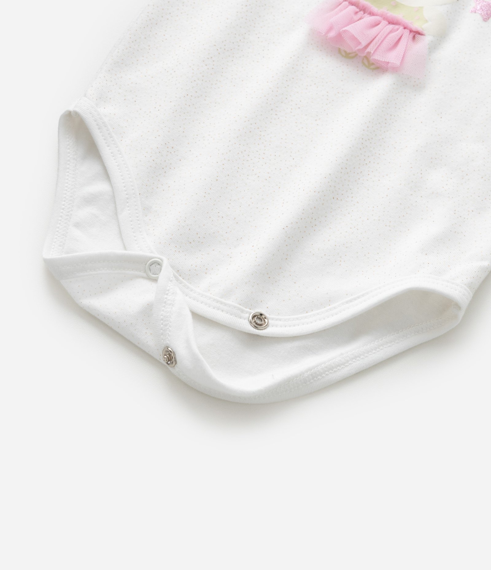 Body Infantil Gatinha com Saia de Tule - Tam 0 a 18 Meses Branco 6