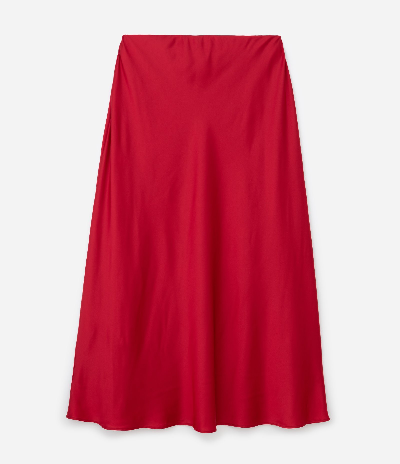 Saia Longa em Crepe Acetinada Curve & Plus Size Vermelho 6