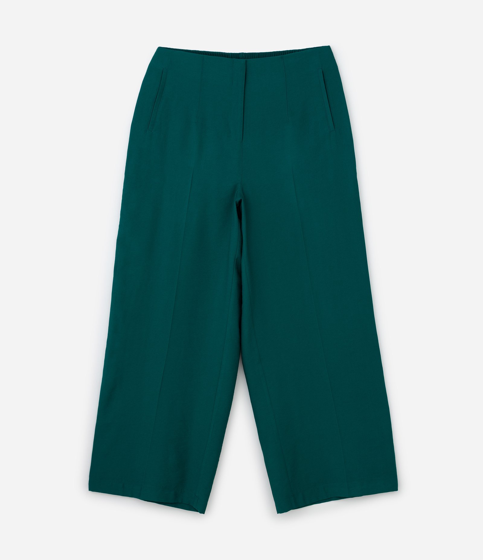 Calça Wide Leg Alfaiataria em Viscose Curve & Plus Size Verde 5