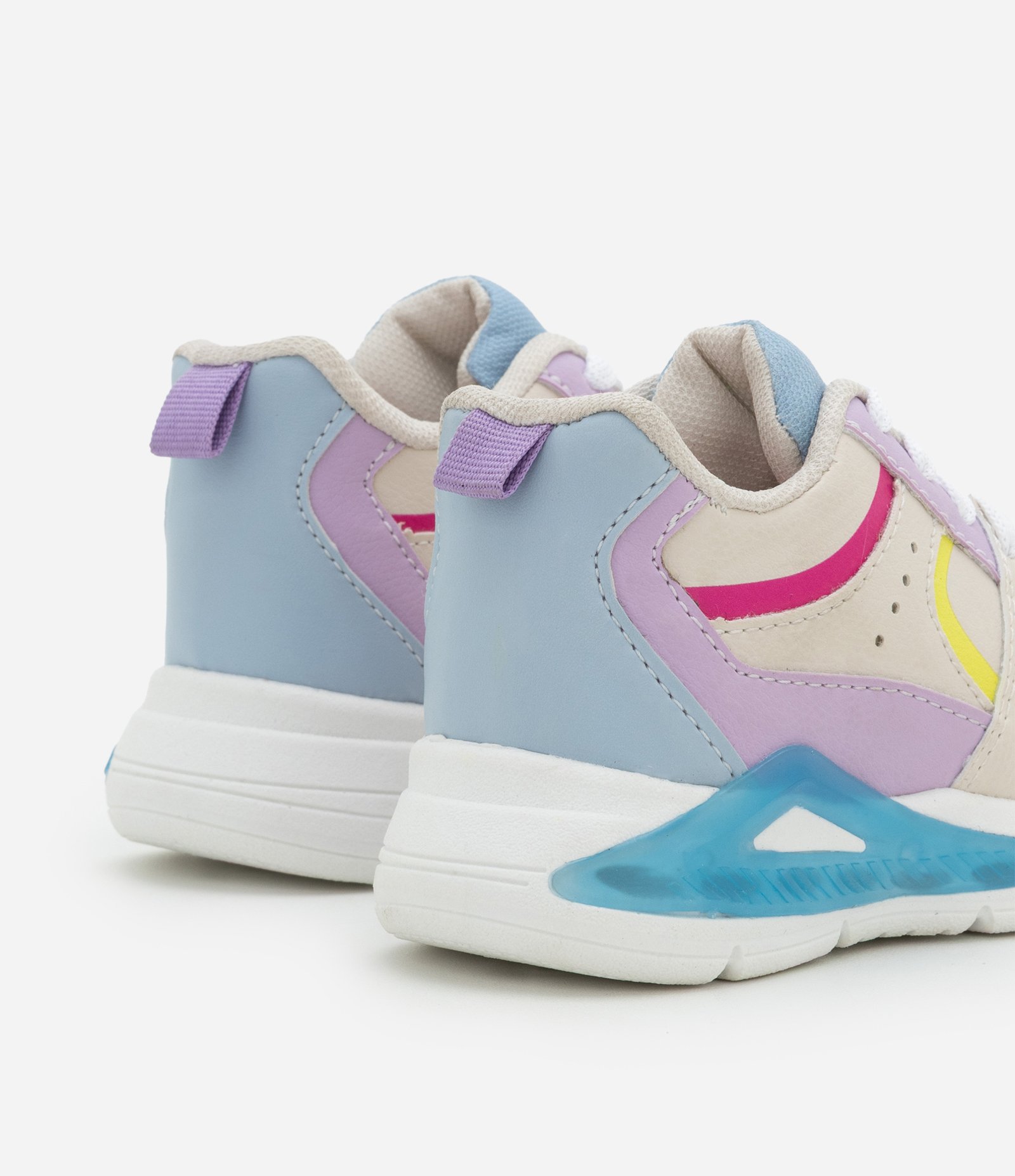 Tênis Infantil com Recortes e Sola de LED - Tam 20 ao 27 Multicores 2