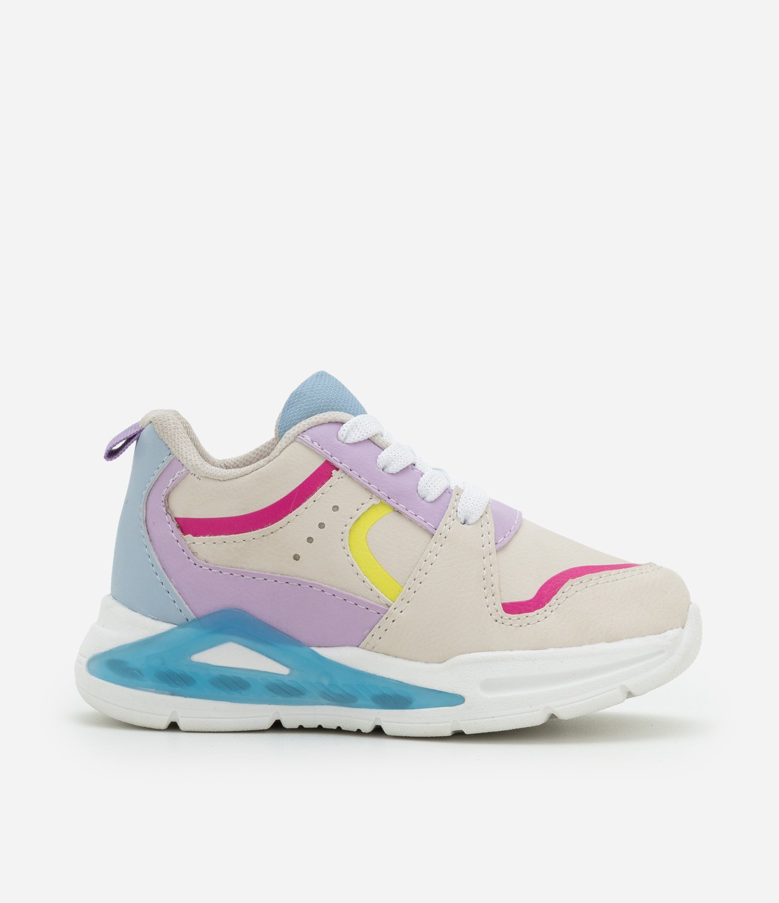 Tênis Infantil com Recortes e Sola de LED - Tam 20 ao 27 Multicores 5