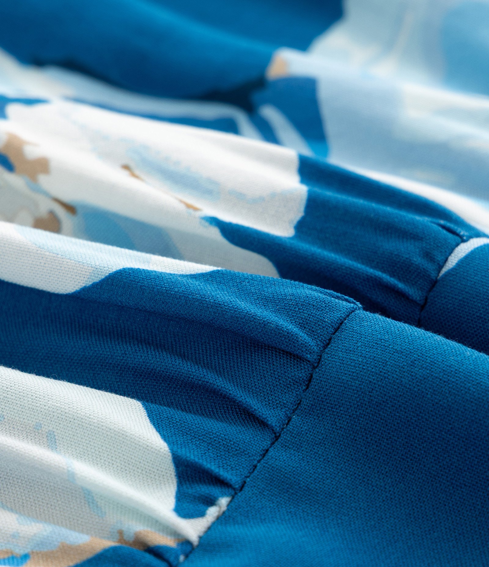 Vestido Midi com Estampa Verão e Saia Floral Curve & Plus Size Branco/Azul 7