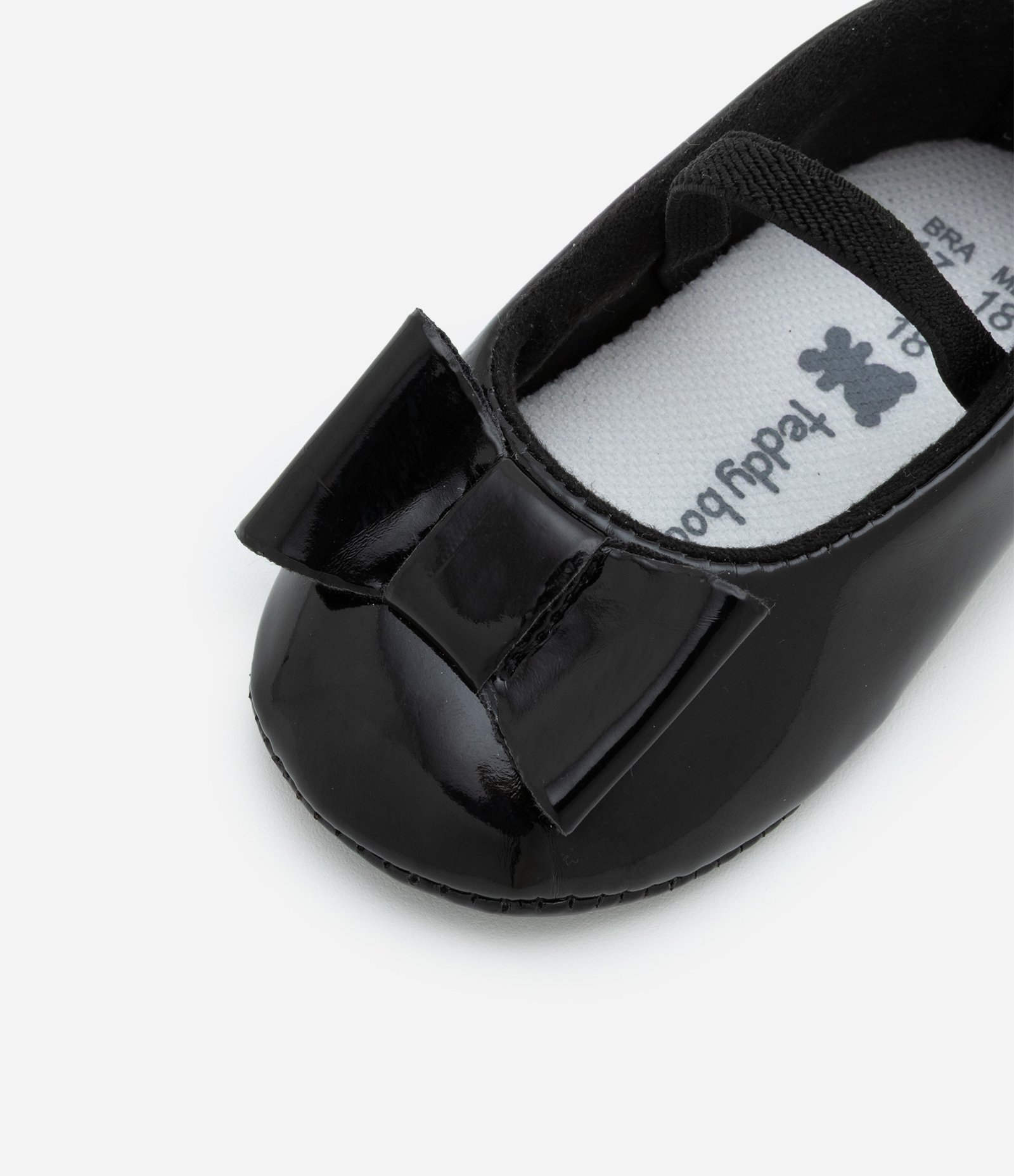 Sapatilha Infantil Envernizada com Laço - Tam 15 a 19 Preto 4