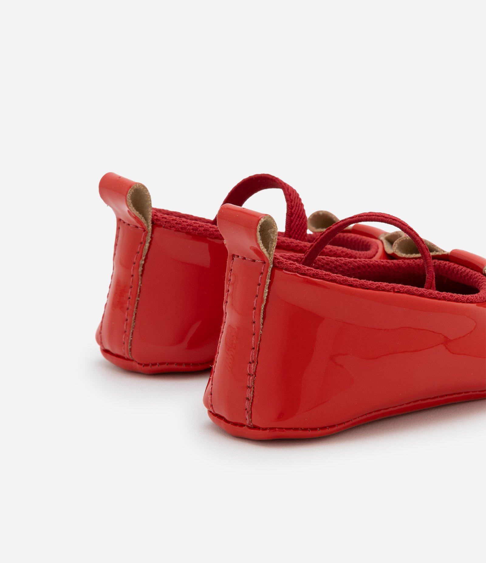 Sapatilha Infantil Envernizada com Laço - Tam 15 a 19 Vermelho 2