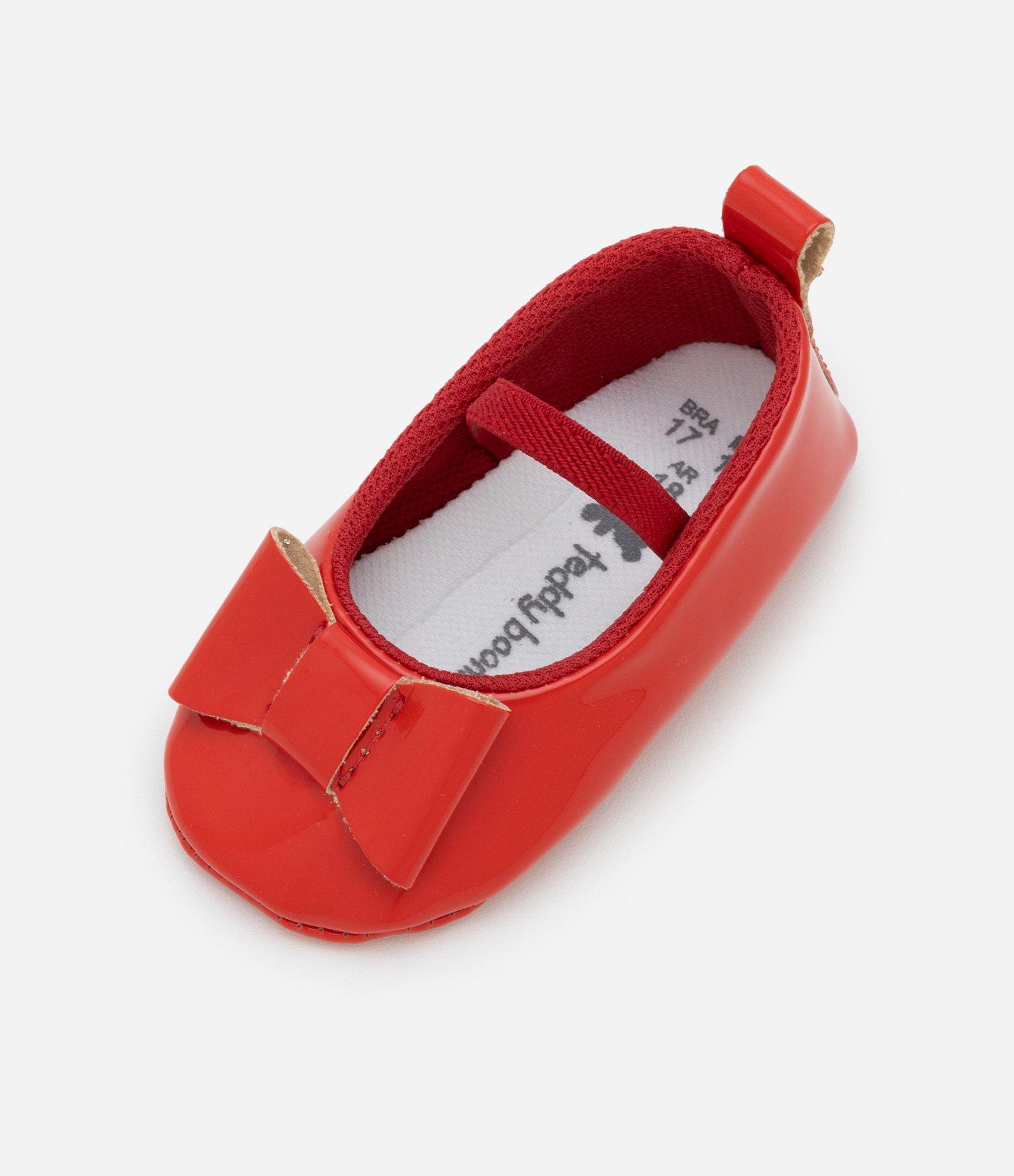 Sapatilha Infantil Envernizada com Laço - Tam 15 a 19 Vermelho 4