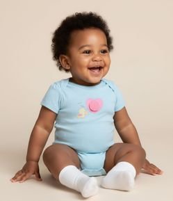 Body Infantil com Estampa Tucano e Arara - Tam 0 a 18 meses