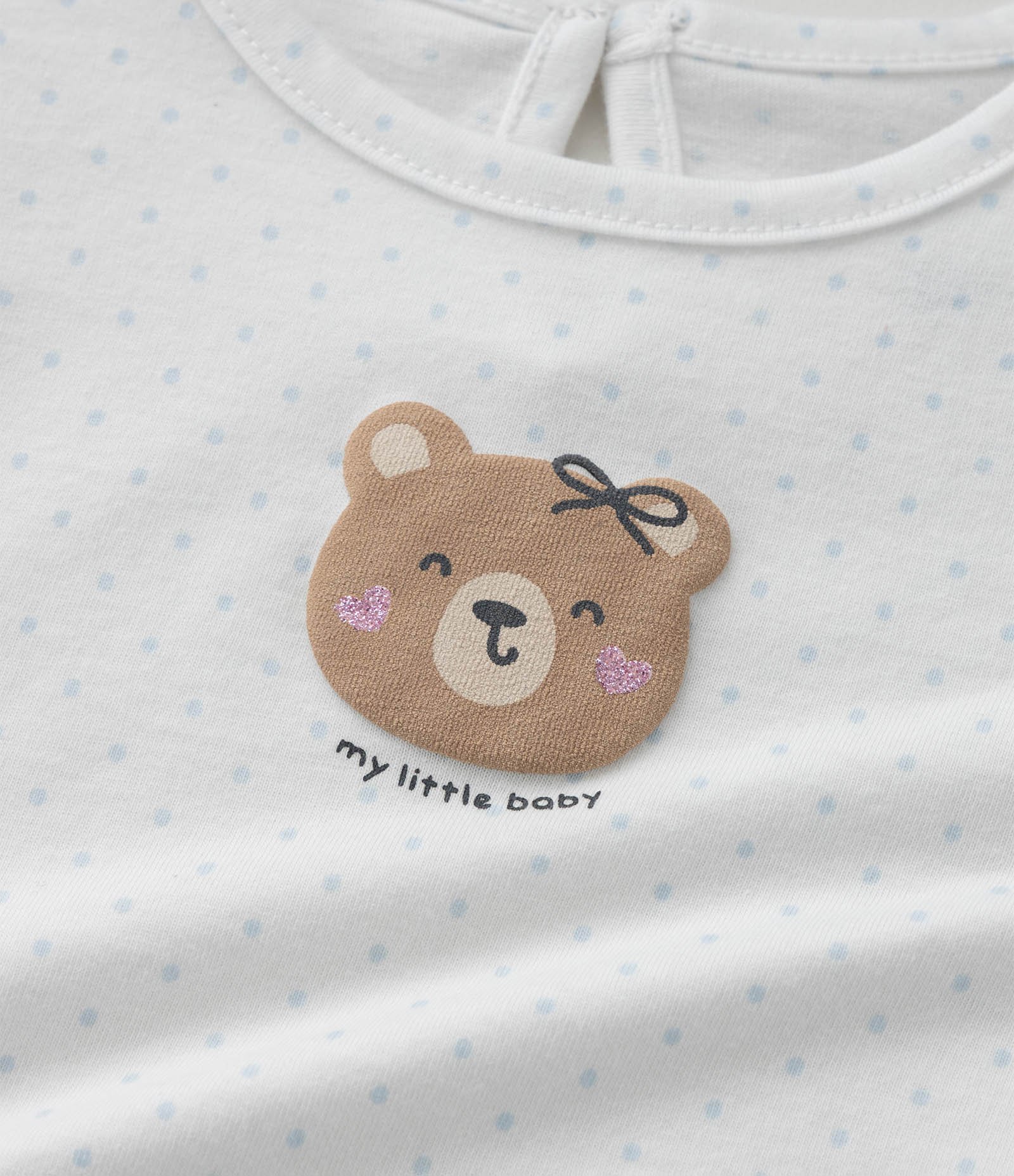 Conjunto Infantil com Estampa de Urso - Tam 0 a 18 Meses Branco 14